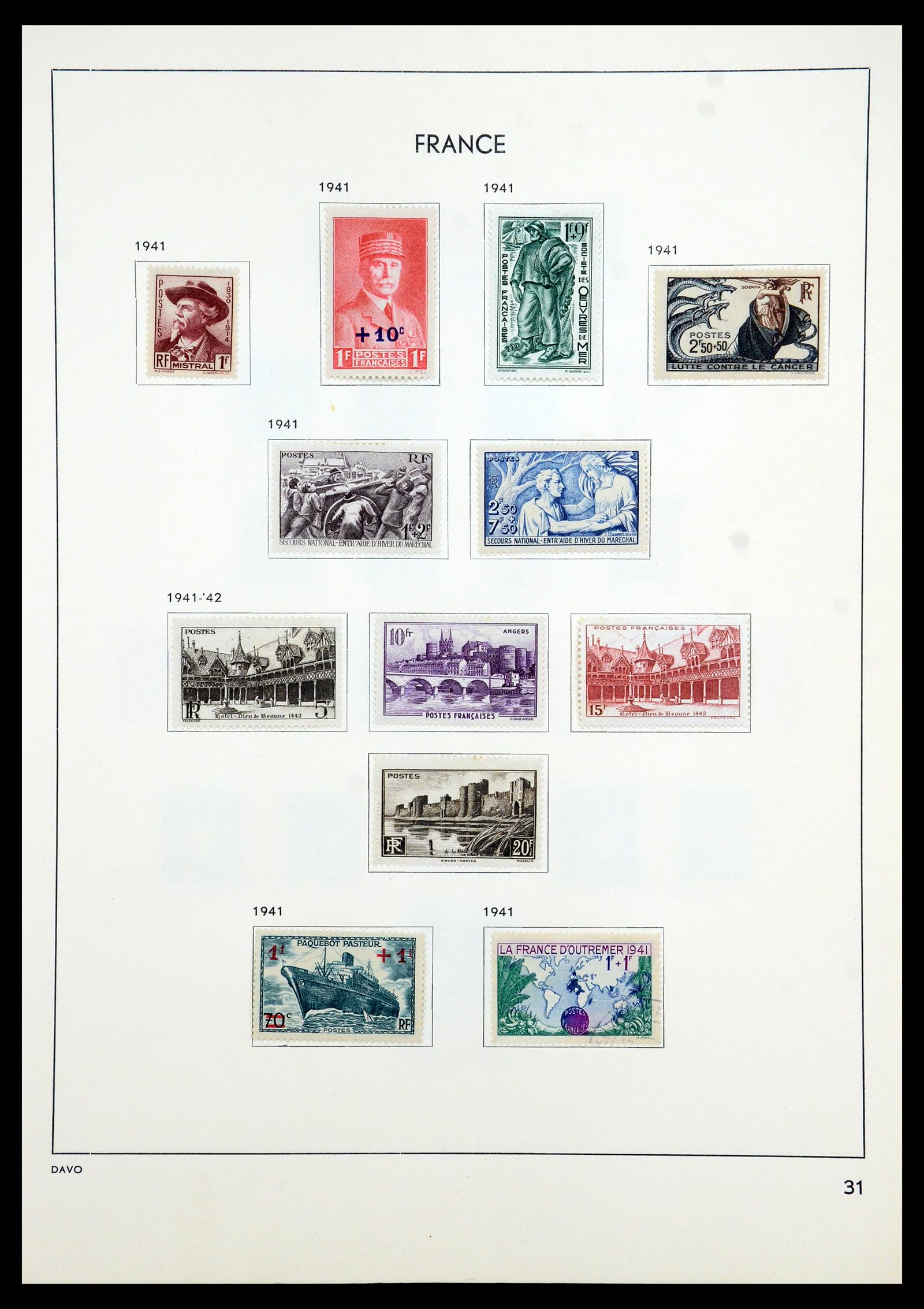 35783 035 - Stamp Collection 35783 France 1849-1988. 