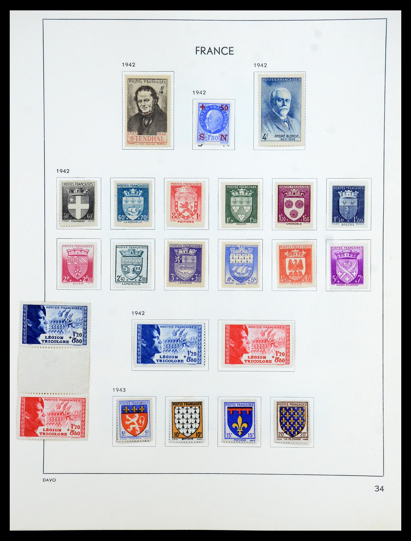 35783 038 - Postzegelverzameling 35783 Frankrijk 1849-1988.