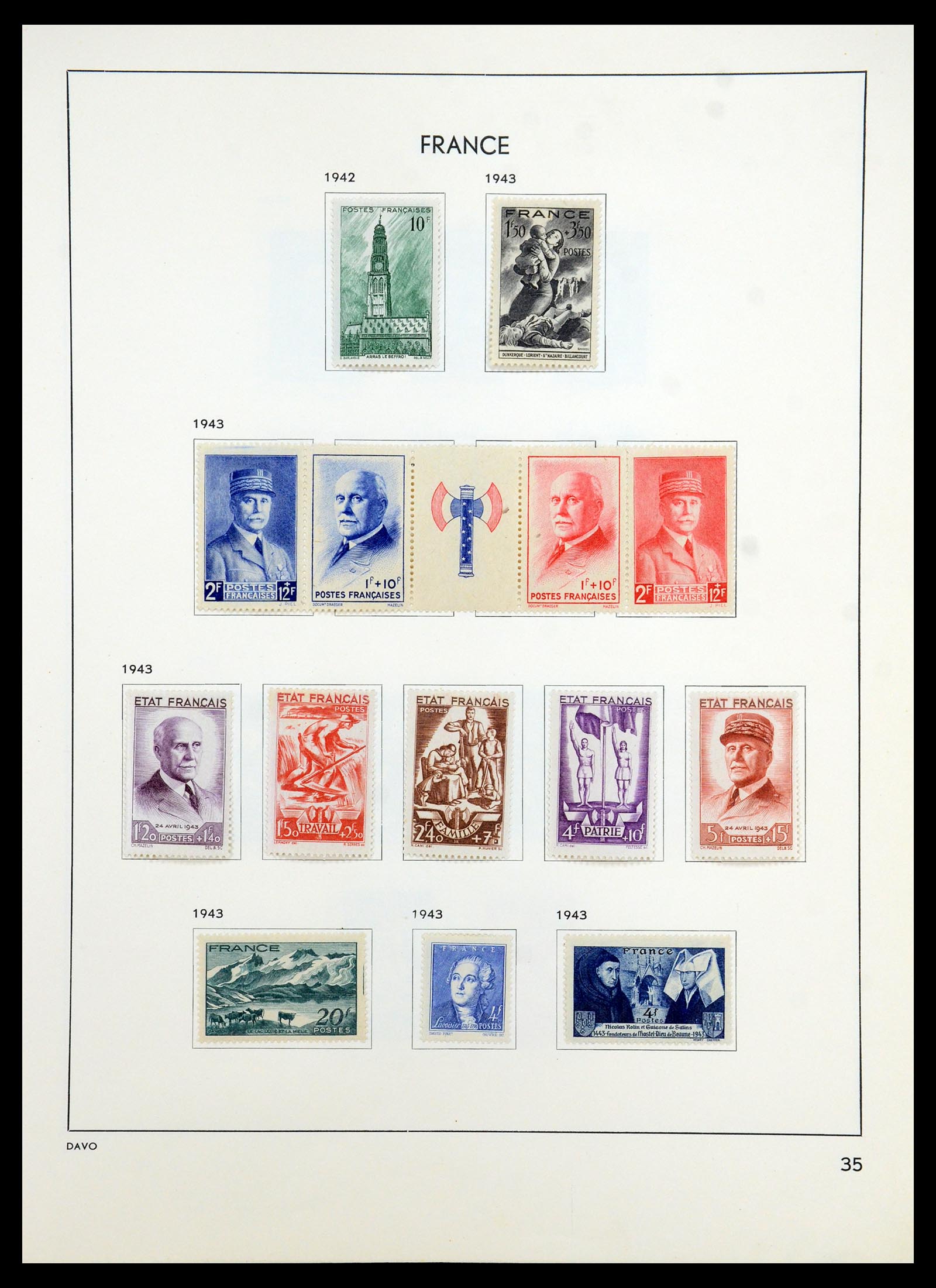 35783 039 - Postzegelverzameling 35783 Frankrijk 1849-1988.