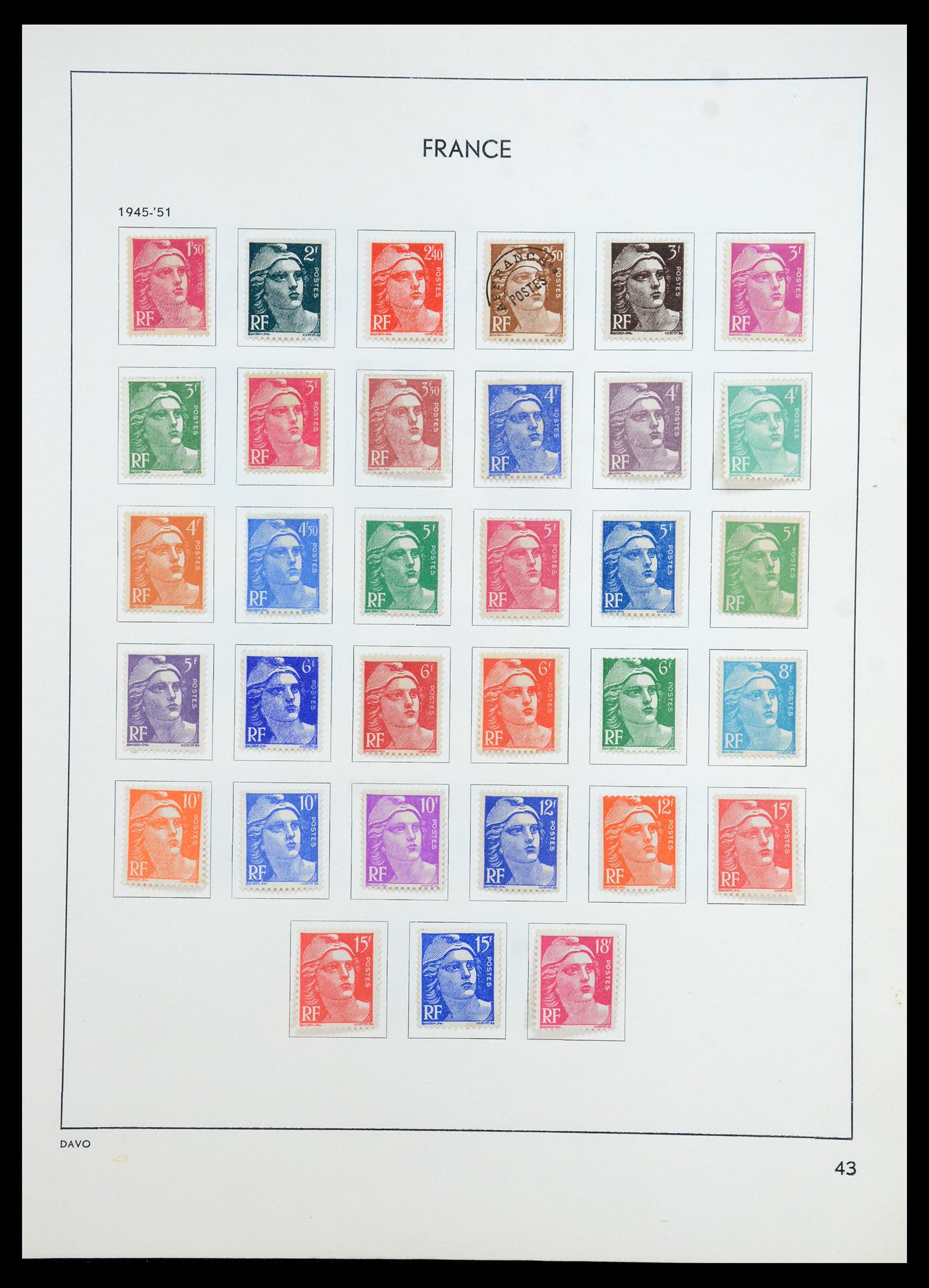 35783 047 - Postzegelverzameling 35783 Frankrijk 1849-1988.