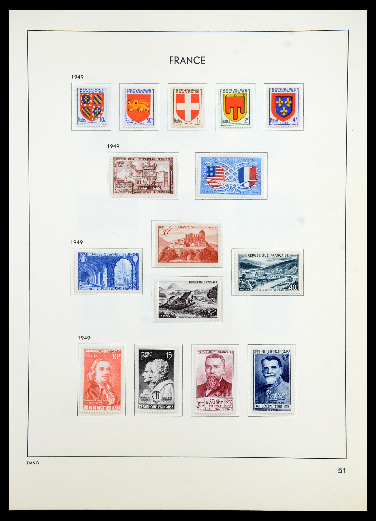 35783 055 - Stamp Collection 35783 France 1849-1988. 