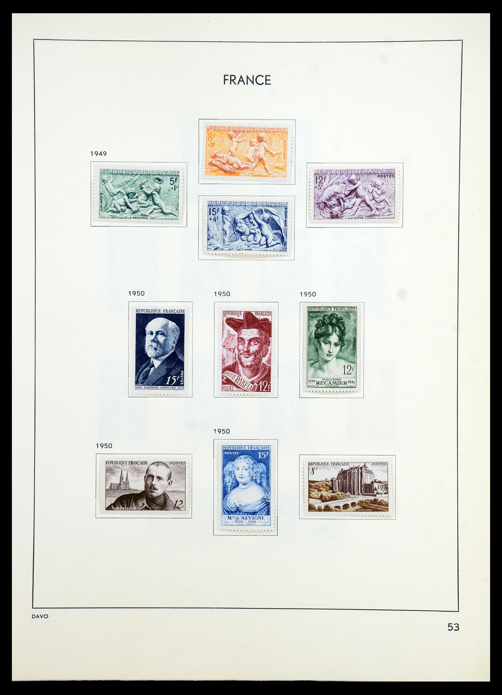 35783 057 - Postzegelverzameling 35783 Frankrijk 1849-1988.
