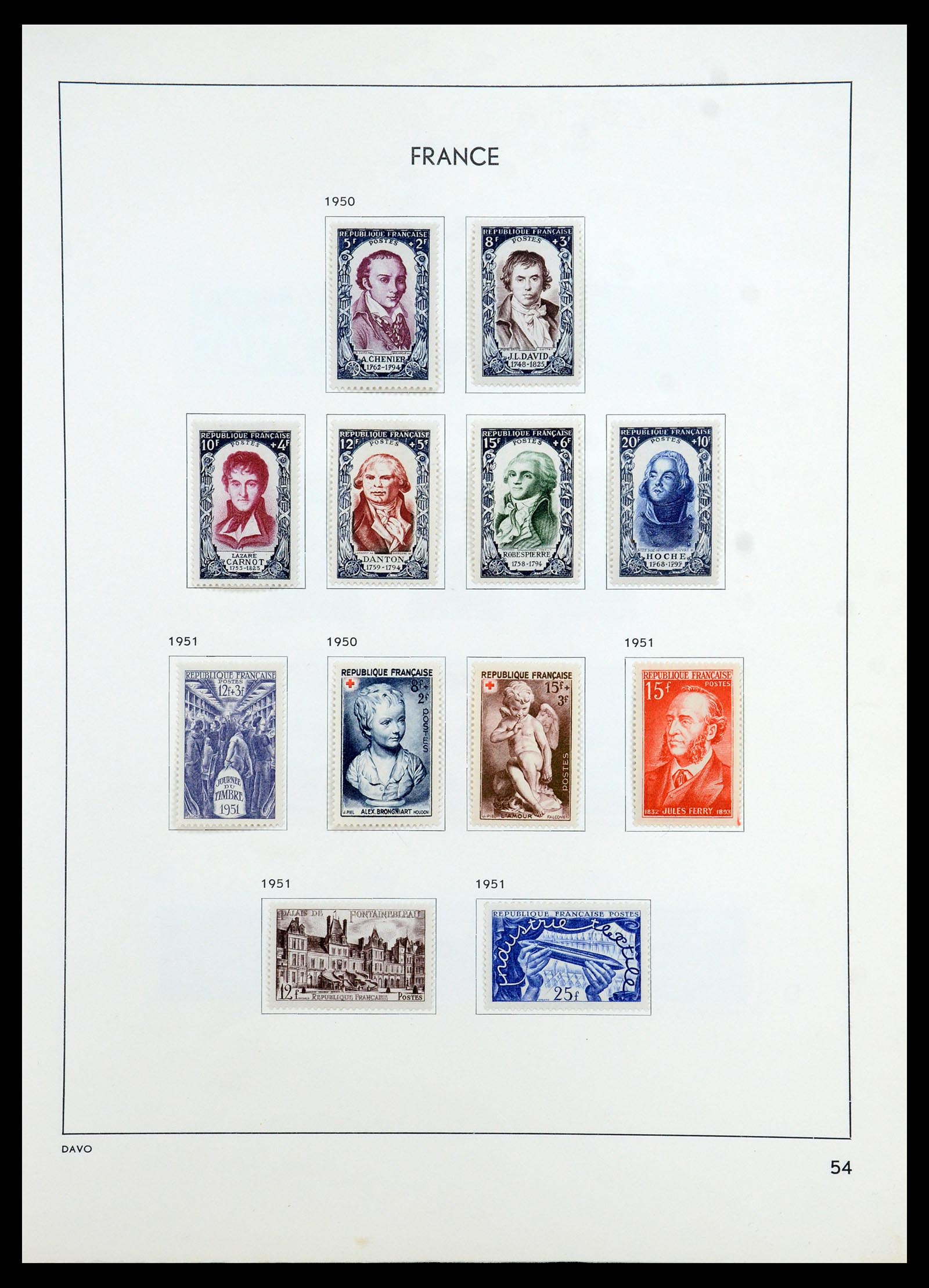 35783 058 - Postzegelverzameling 35783 Frankrijk 1849-1988.