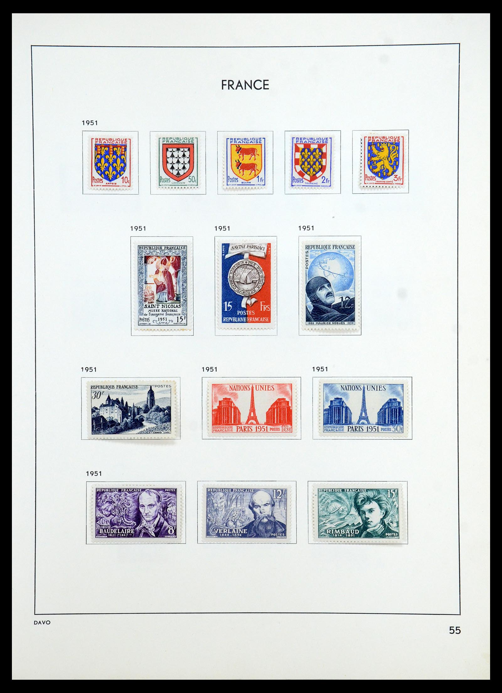 35783 060 - Postzegelverzameling 35783 Frankrijk 1849-1988.