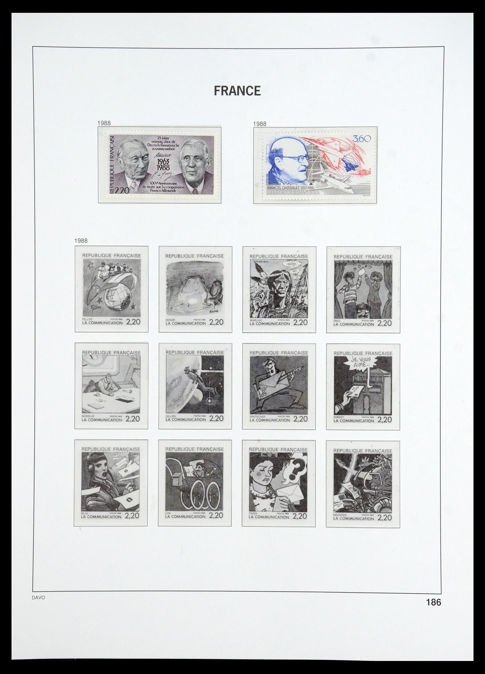 35783 208 - Postzegelverzameling 35783 Frankrijk 1849-1988.