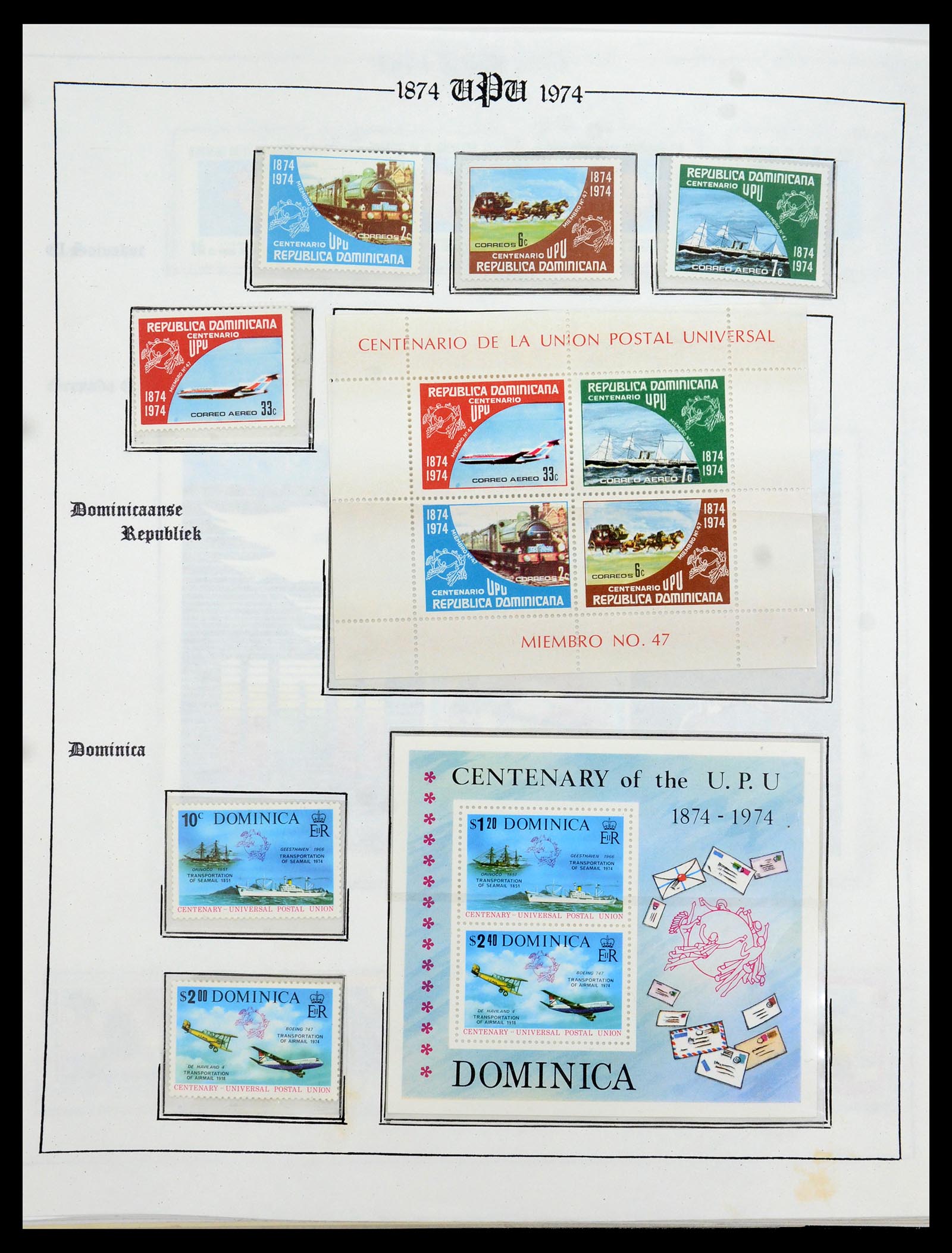 35784 128 - Postzegelverzameling 35784 Motief UPU 1899-1984.