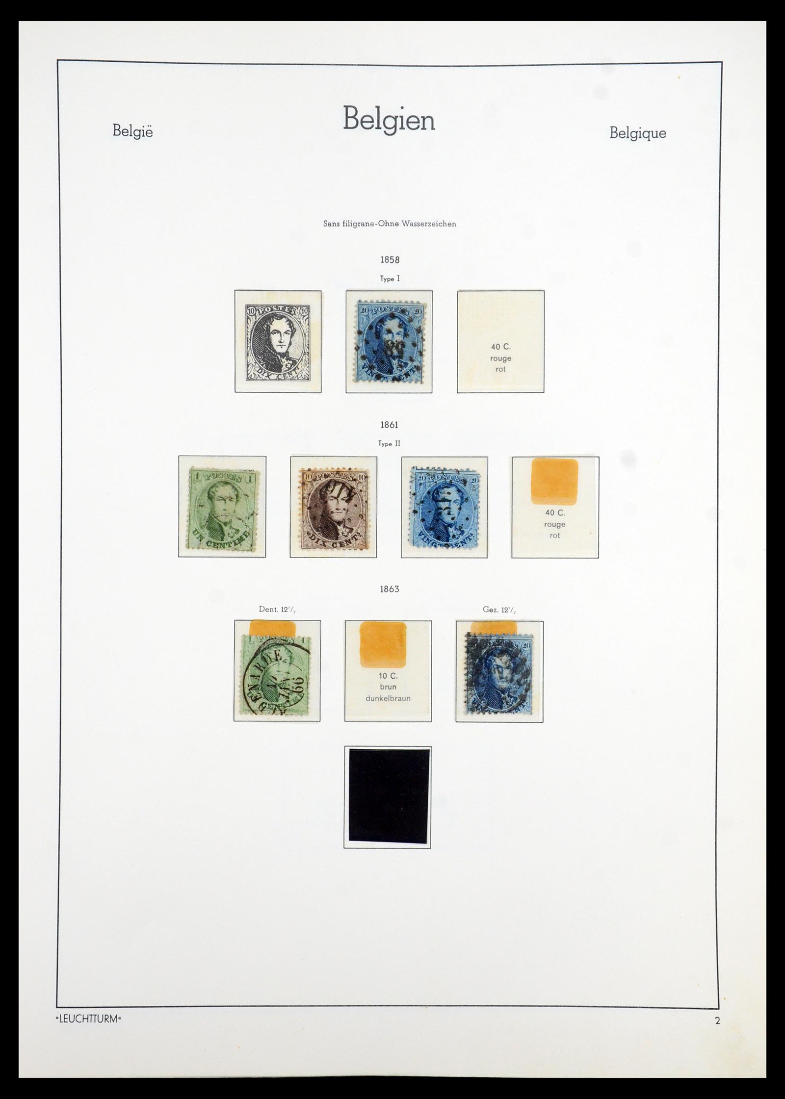 35785 002 - Stamp Collection 35785 Belgium 1849-1960.
