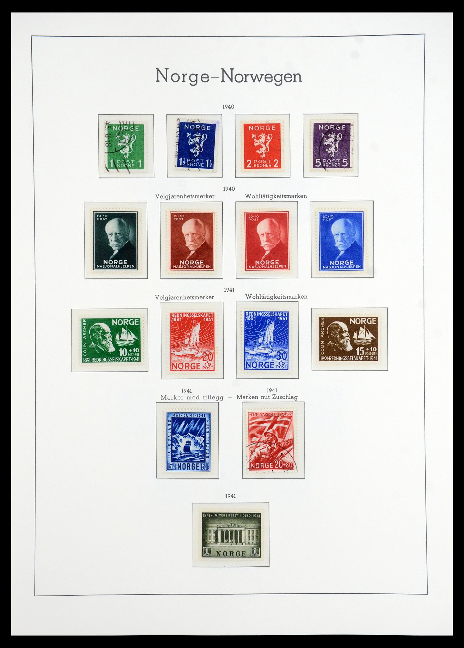 35786 015 - Postzegelverzameling 35786 Noorwegen 1855-1993.