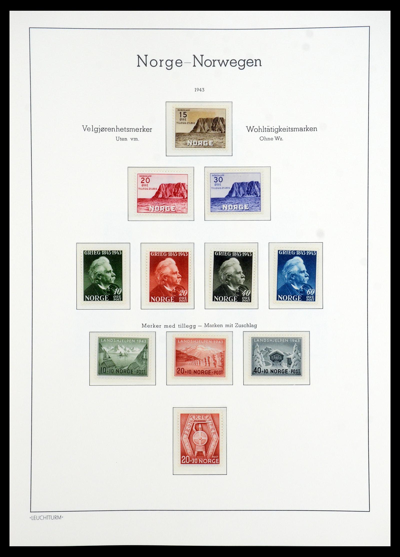 35786 020 - Postzegelverzameling 35786 Noorwegen 1855-1993.