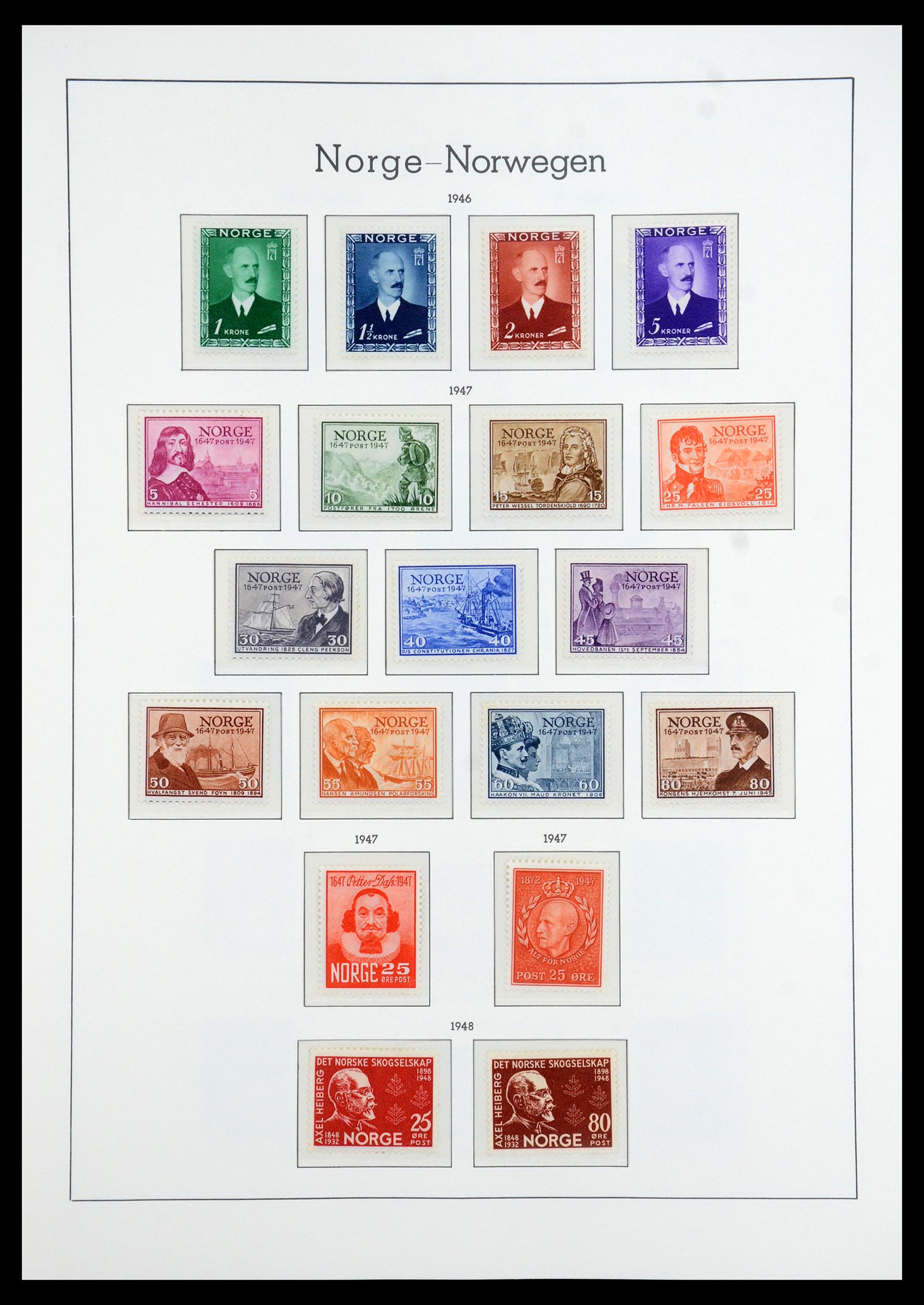 35786 025 - Postzegelverzameling 35786 Noorwegen 1855-1993.