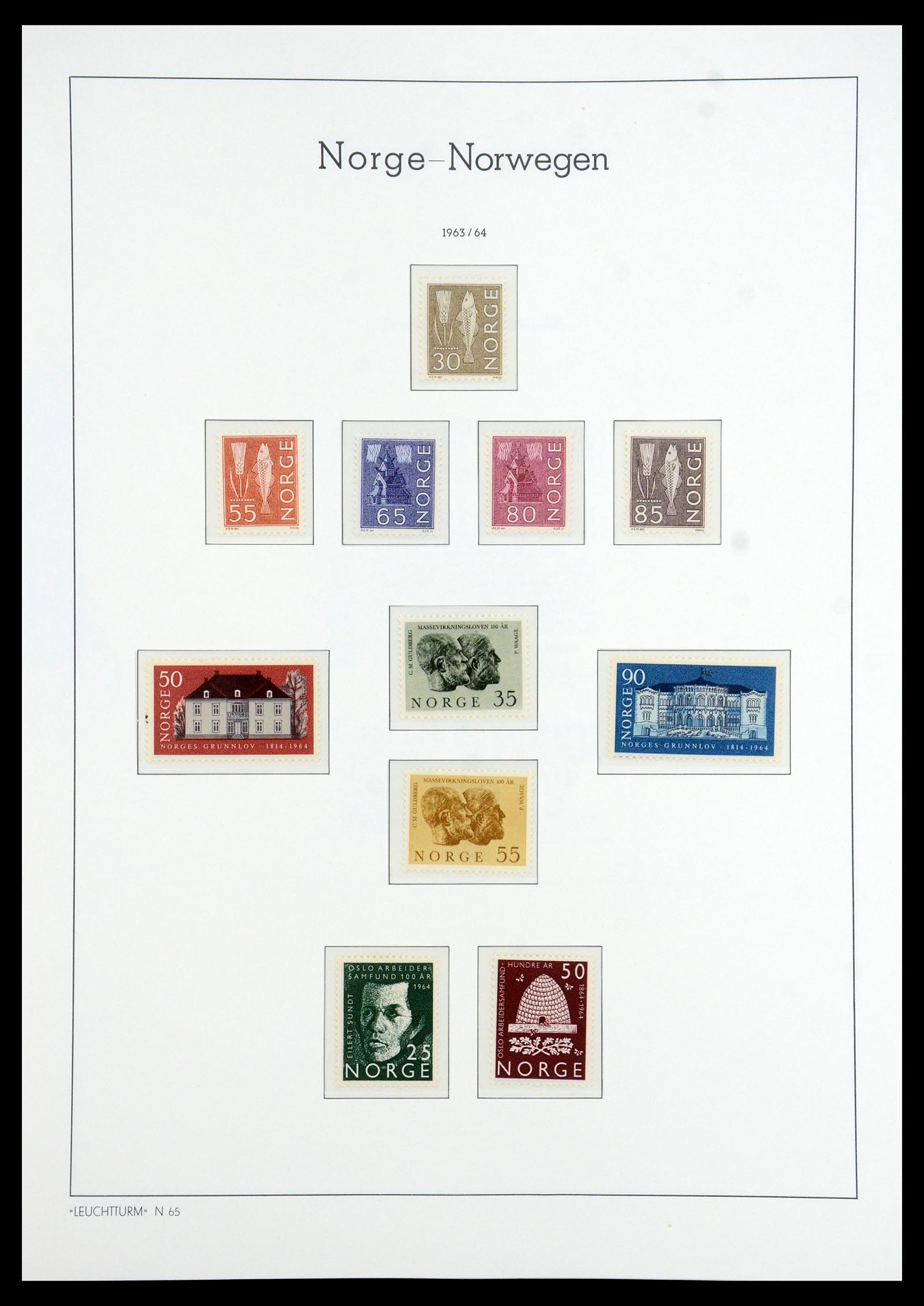 35786 038 - Postzegelverzameling 35786 Noorwegen 1855-1993.