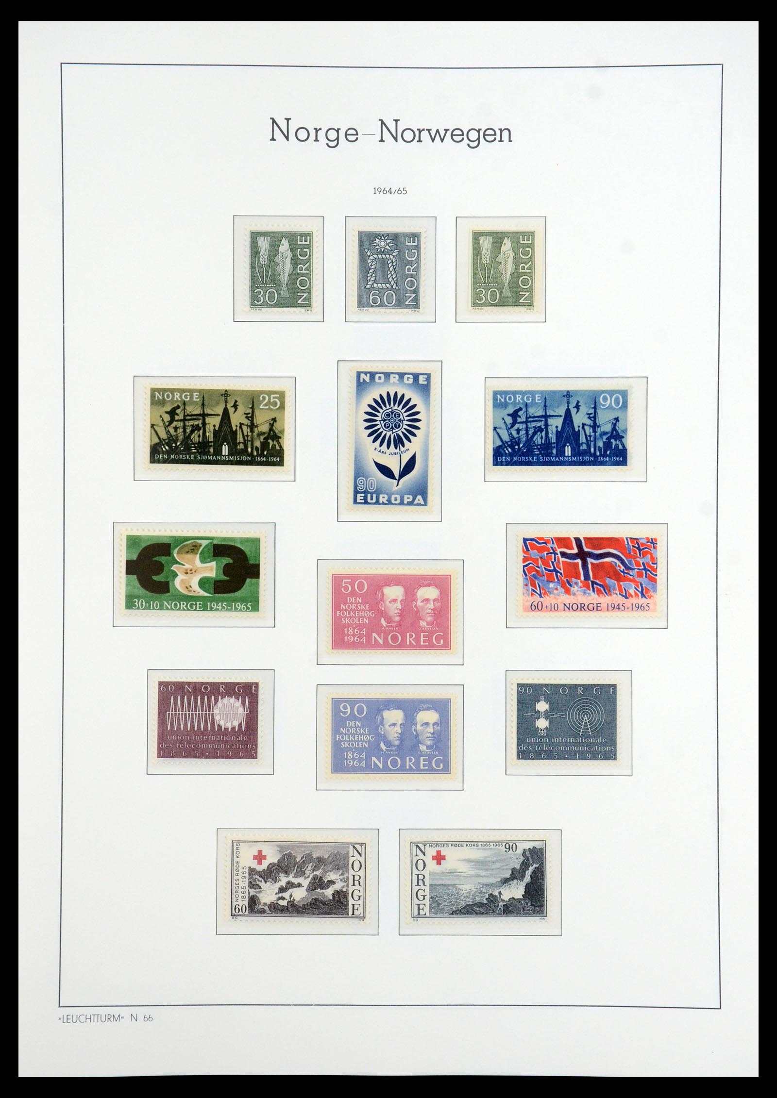 35786 040 - Postzegelverzameling 35786 Noorwegen 1855-1993.