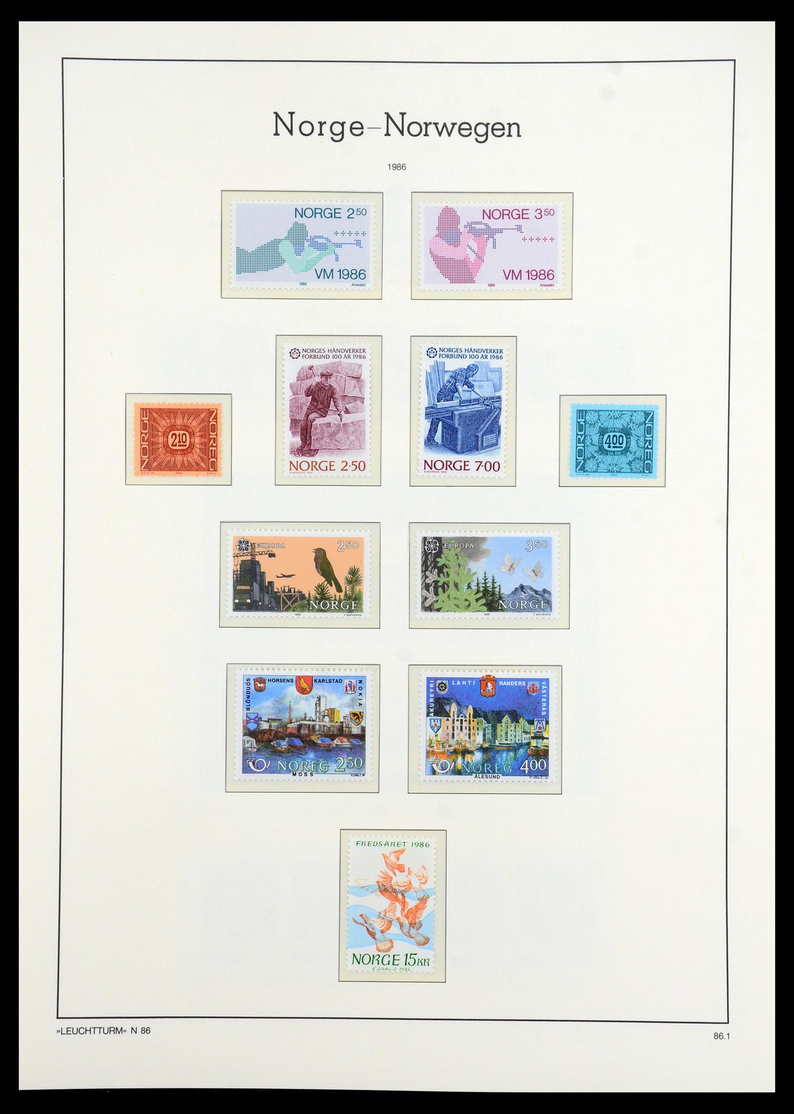 35786 082 - Postzegelverzameling 35786 Noorwegen 1855-1993.