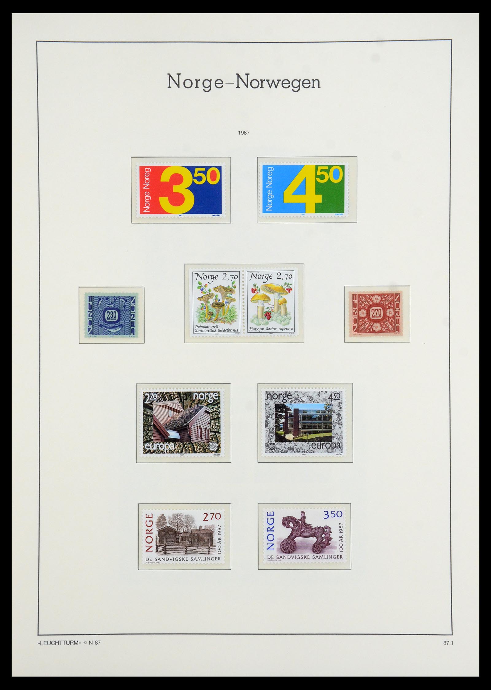 35786 084 - Postzegelverzameling 35786 Noorwegen 1855-1993.