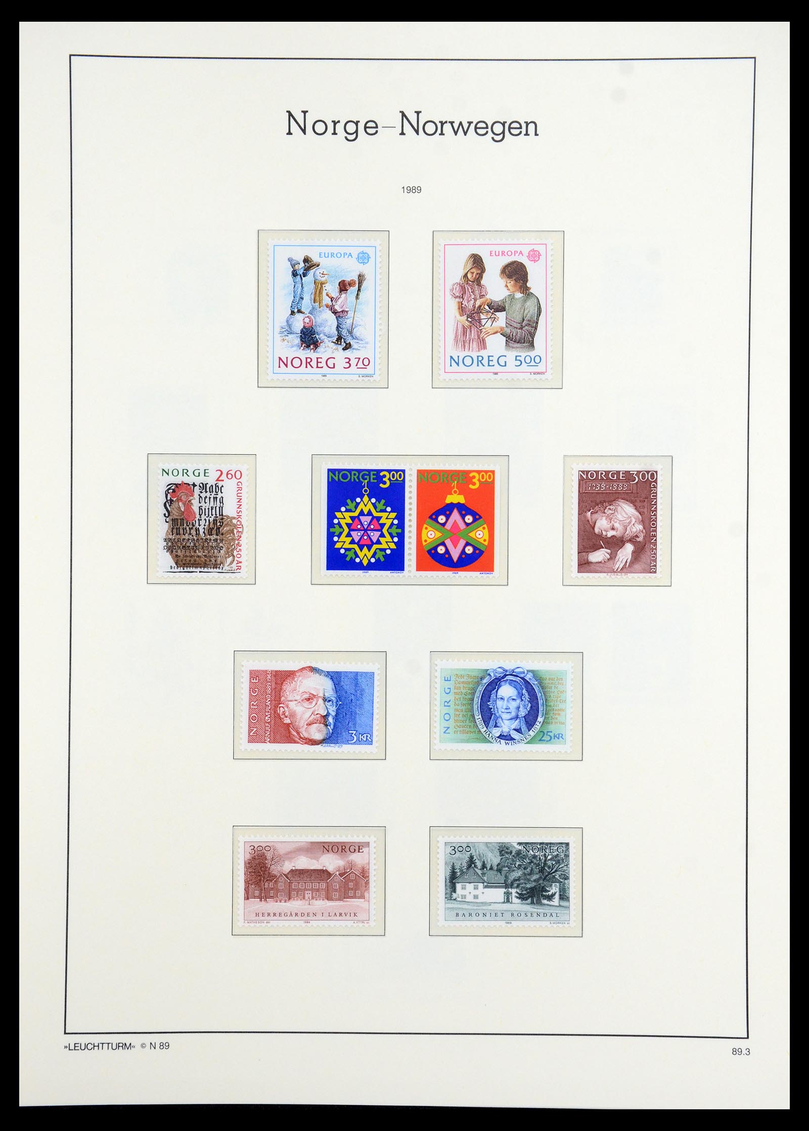 35786 091 - Postzegelverzameling 35786 Noorwegen 1855-1993.