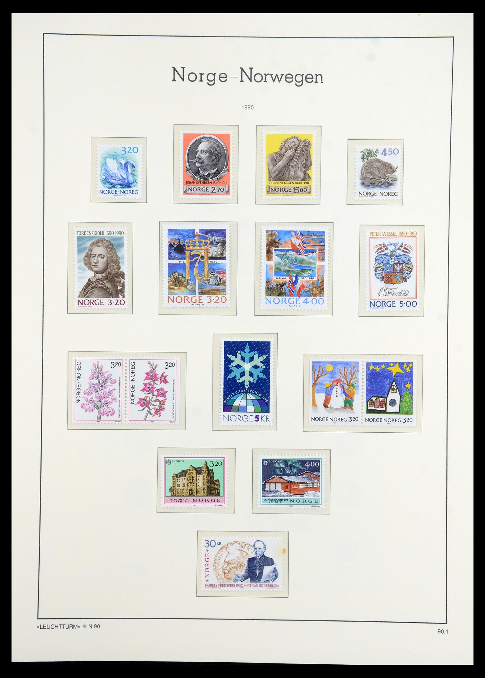 35786 092 - Postzegelverzameling 35786 Noorwegen 1855-1993.