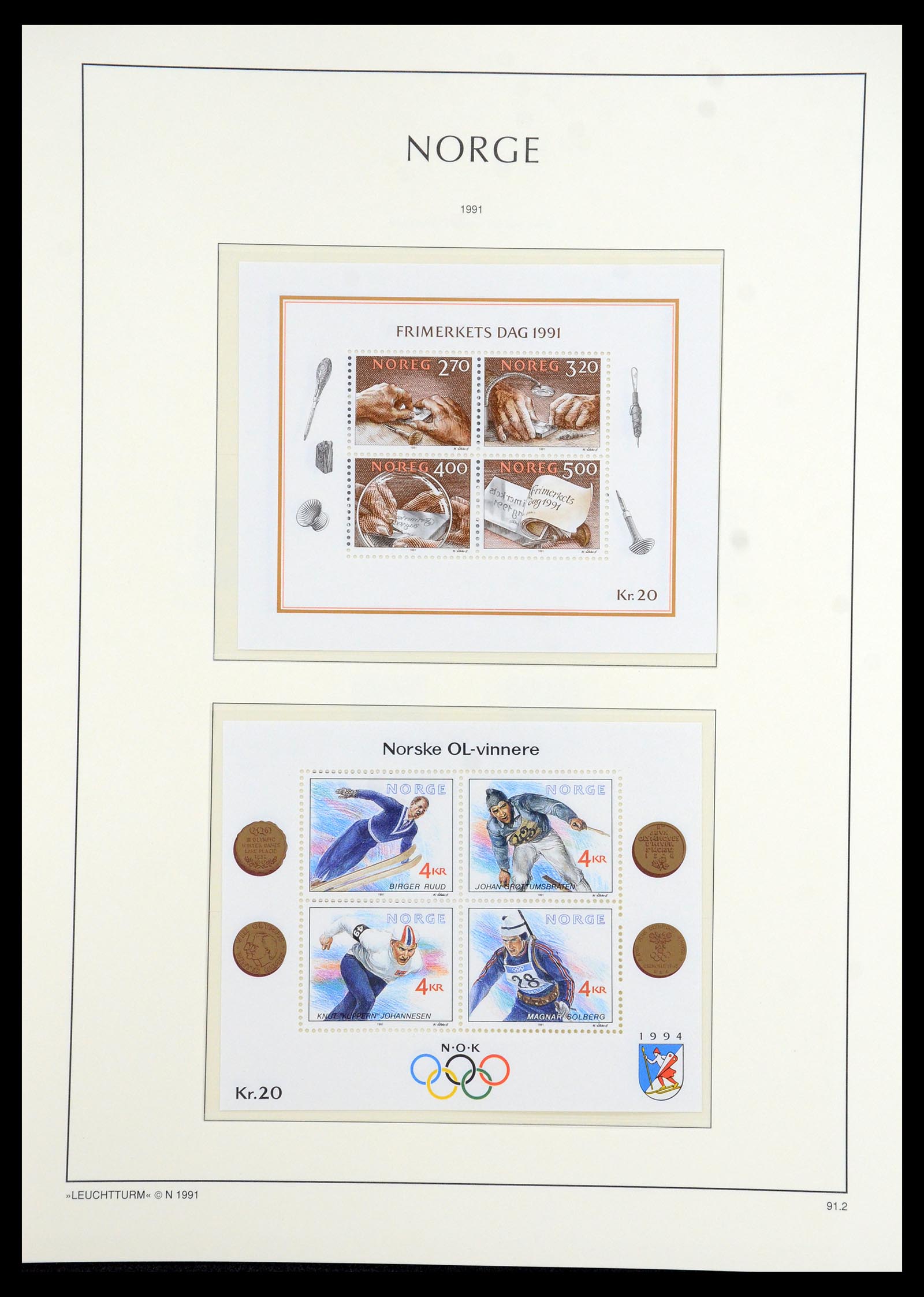 35786 095 - Postzegelverzameling 35786 Noorwegen 1855-1993.