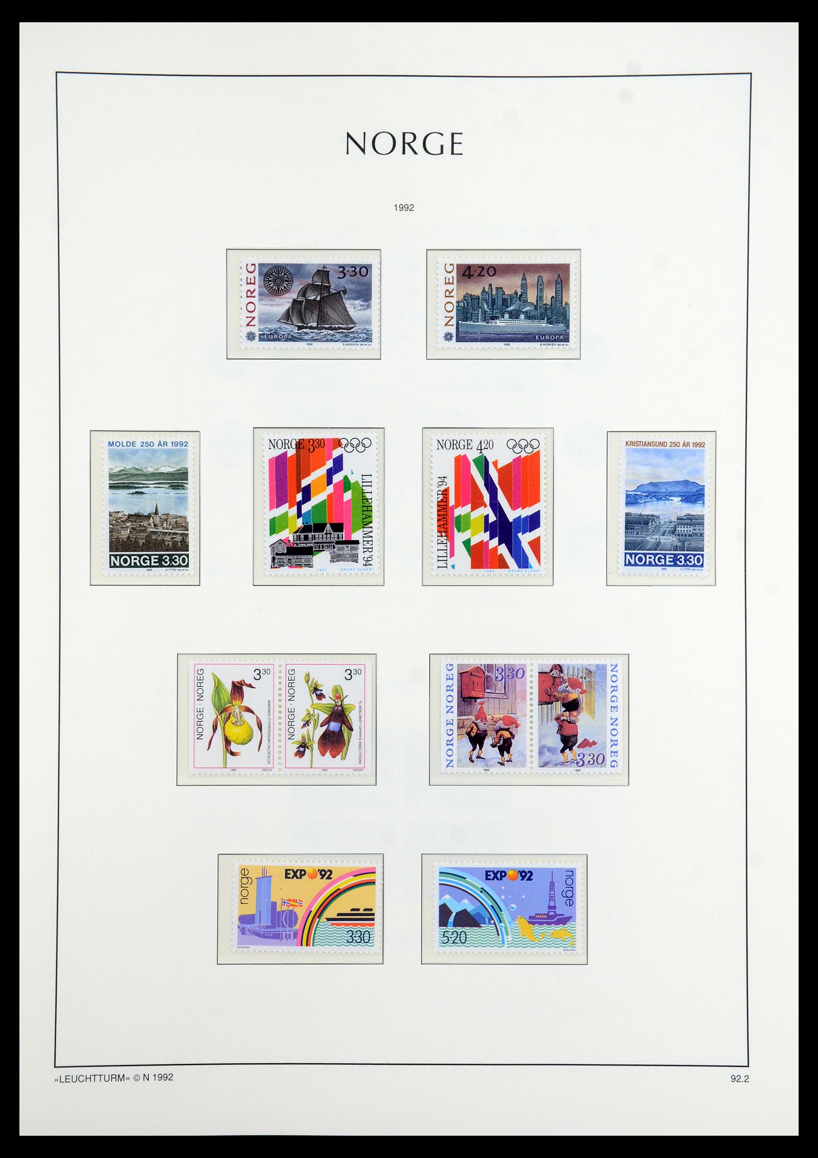 35786 097 - Postzegelverzameling 35786 Noorwegen 1855-1993.
