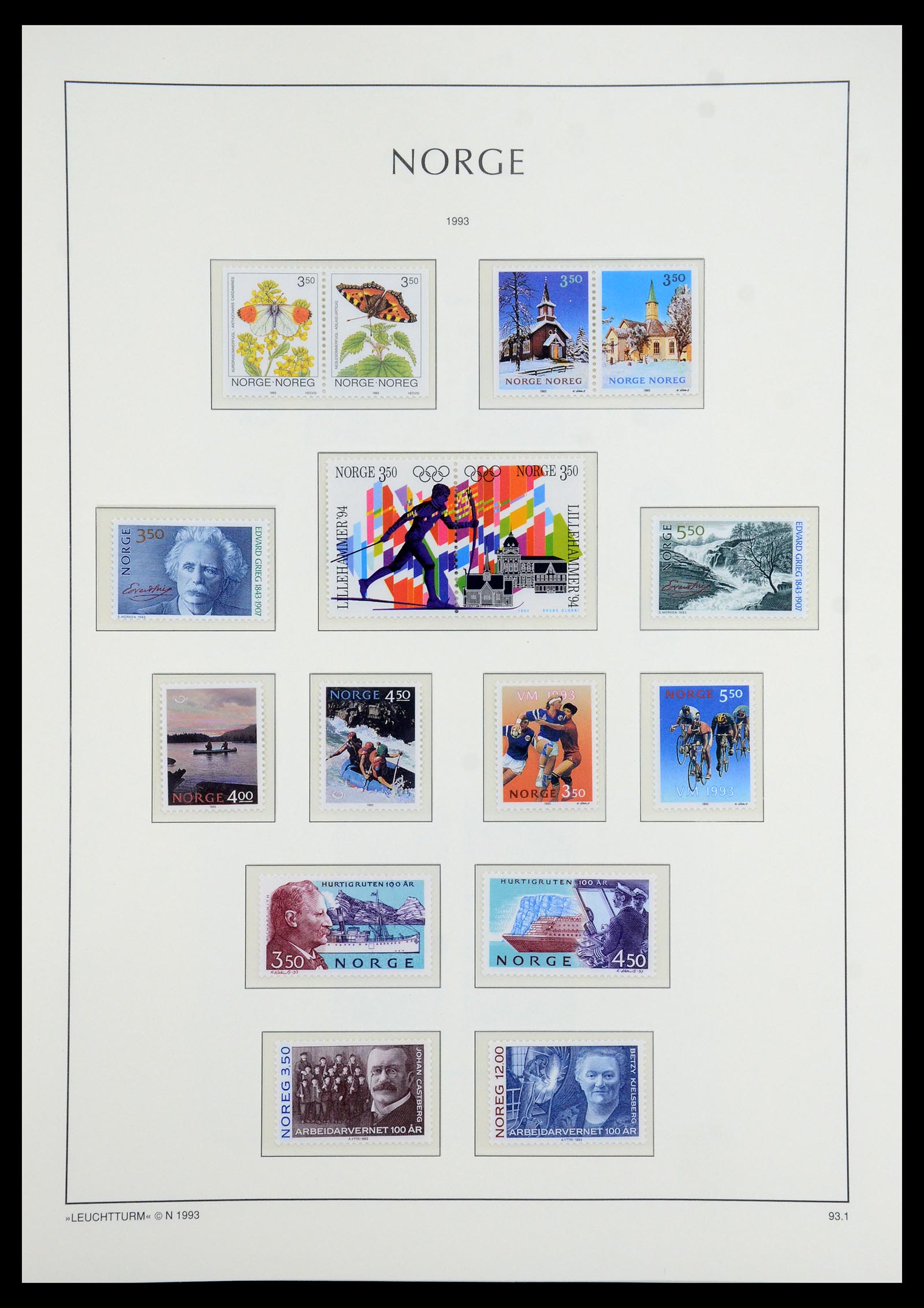 35786 099 - Postzegelverzameling 35786 Noorwegen 1855-1993.