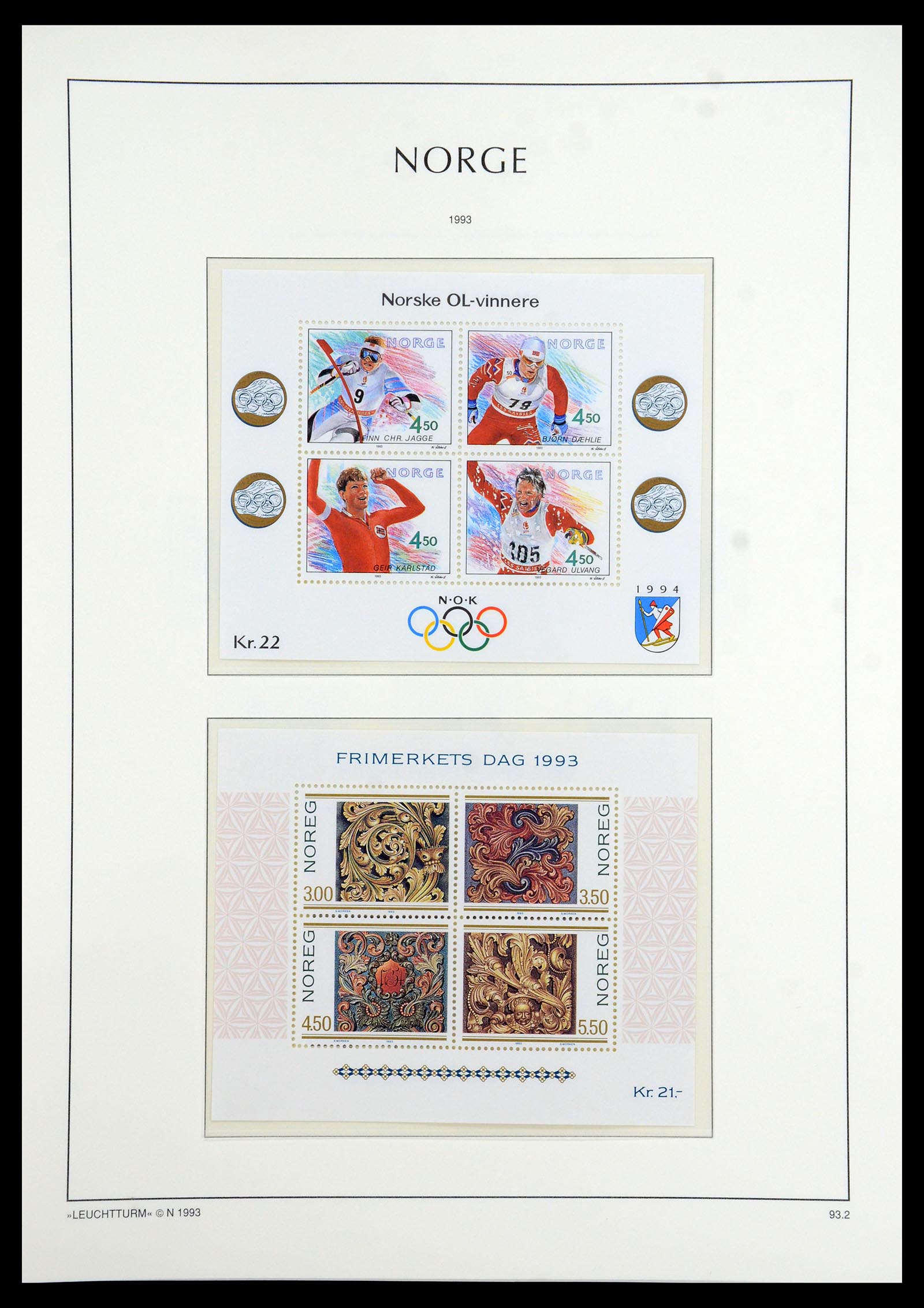 35786 100 - Postzegelverzameling 35786 Noorwegen 1855-1993.