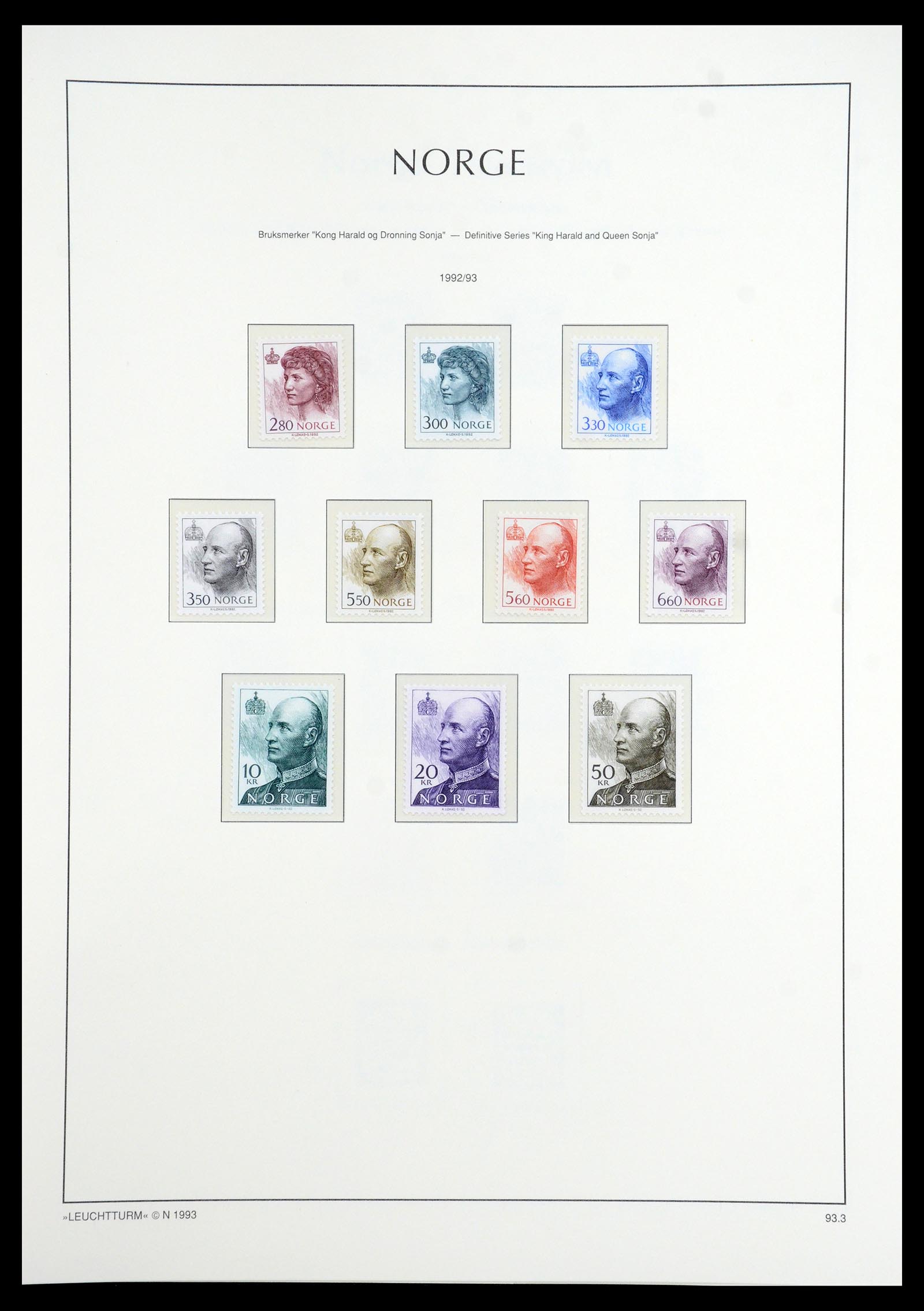35786 101 - Postzegelverzameling 35786 Noorwegen 1855-1993.