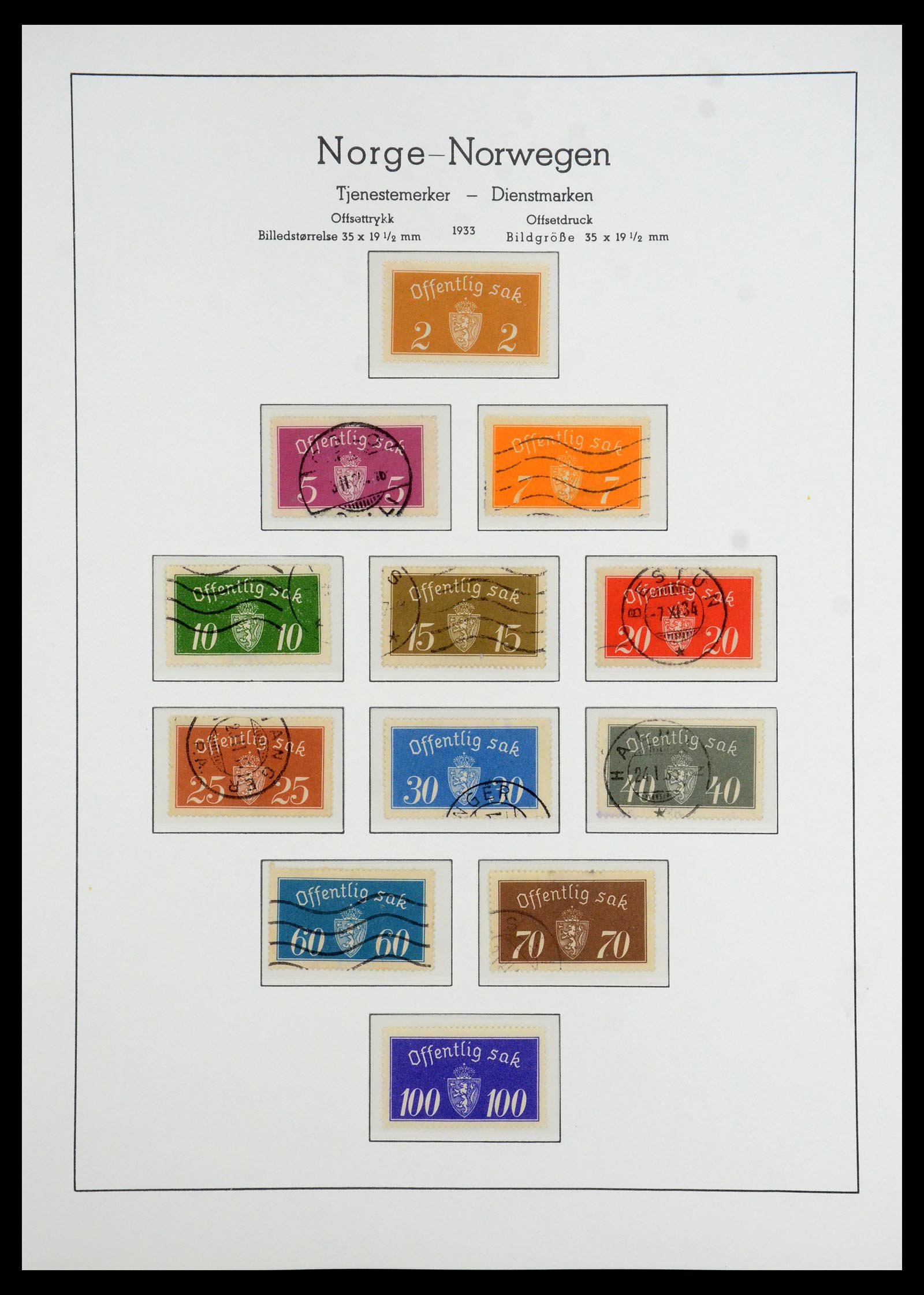 35786 104 - Postzegelverzameling 35786 Noorwegen 1855-1993.
