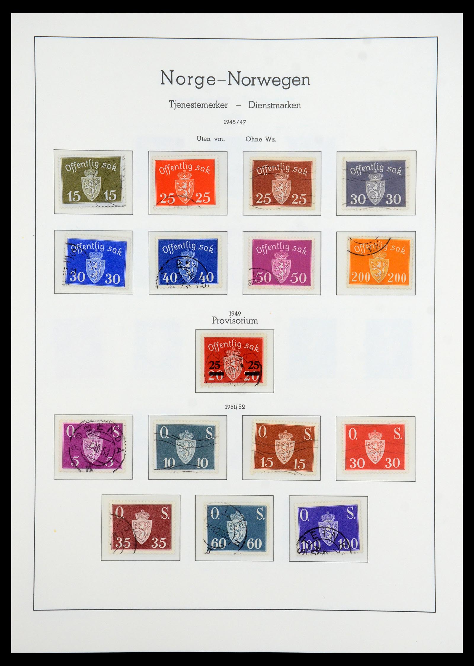 35786 107 - Postzegelverzameling 35786 Noorwegen 1855-1993.