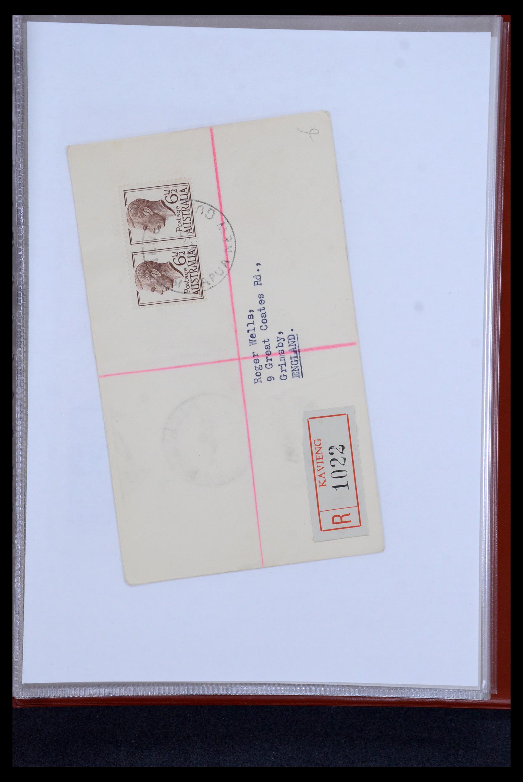 35787 015 - Postzegelverzameling 35787 Papua New Guinea  brieven 1945-1952.