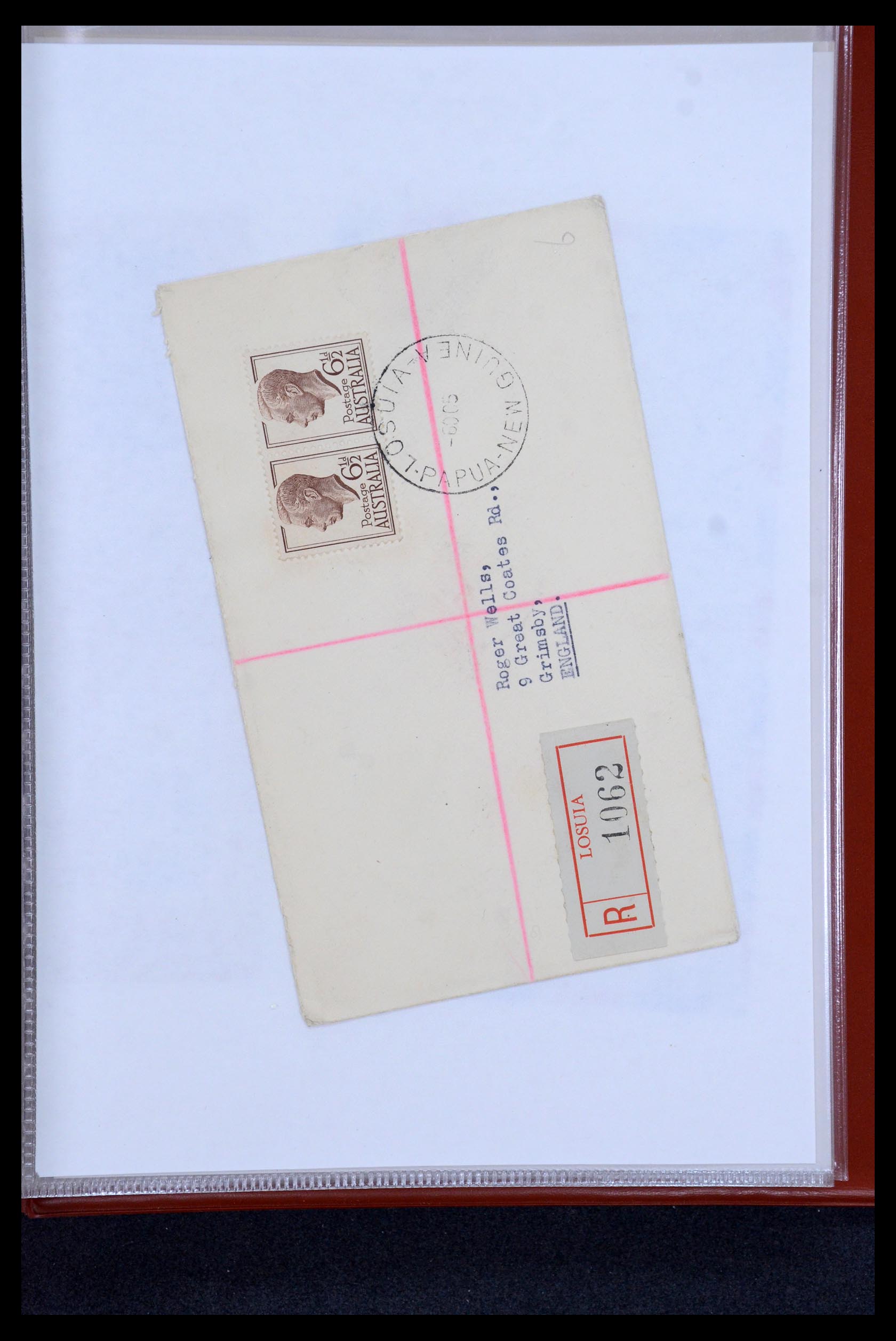 35787 019 - Postzegelverzameling 35787 Papua New Guinea  brieven 1945-1952.