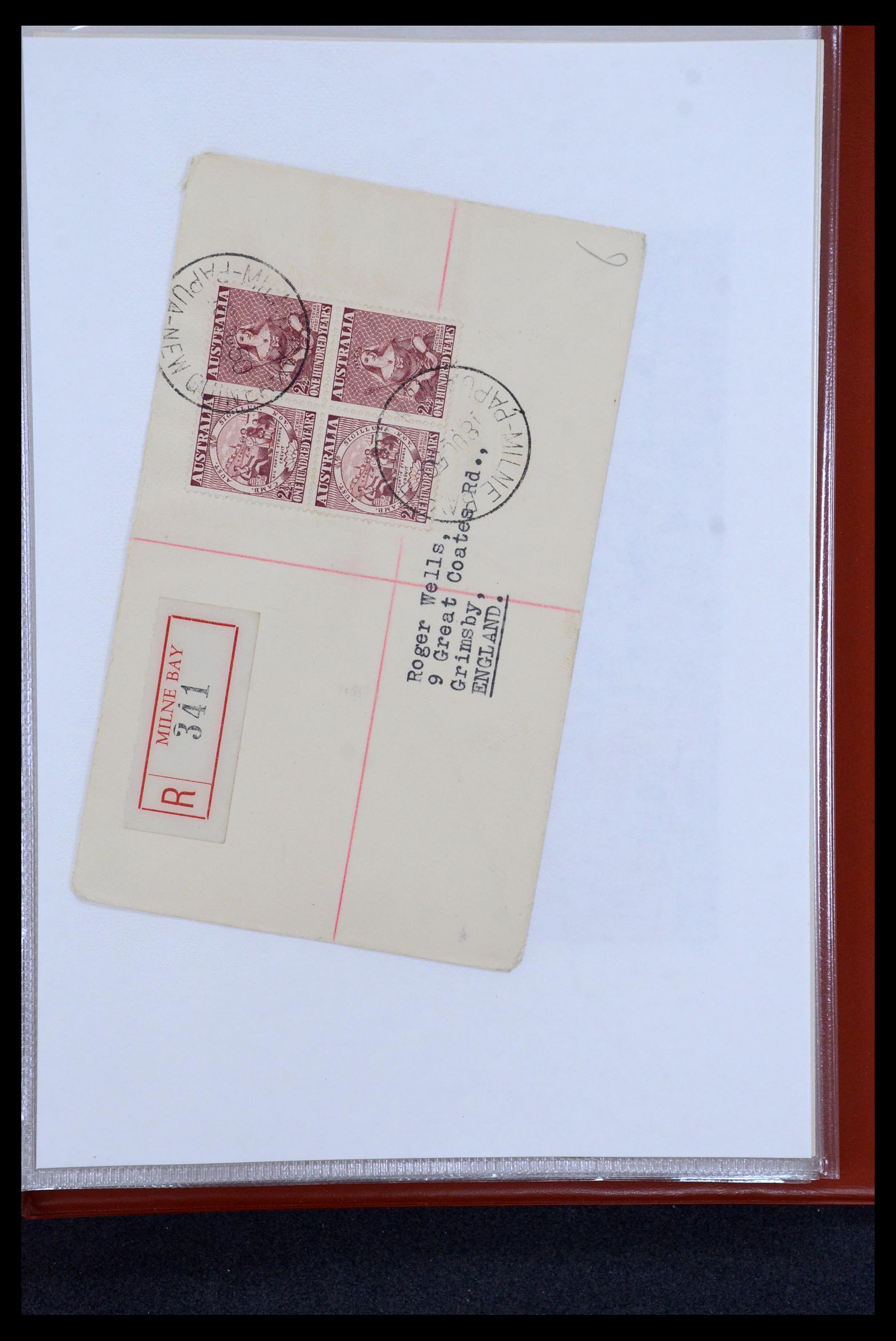 35787 021 - Postzegelverzameling 35787 Papua New Guinea  brieven 1945-1952.