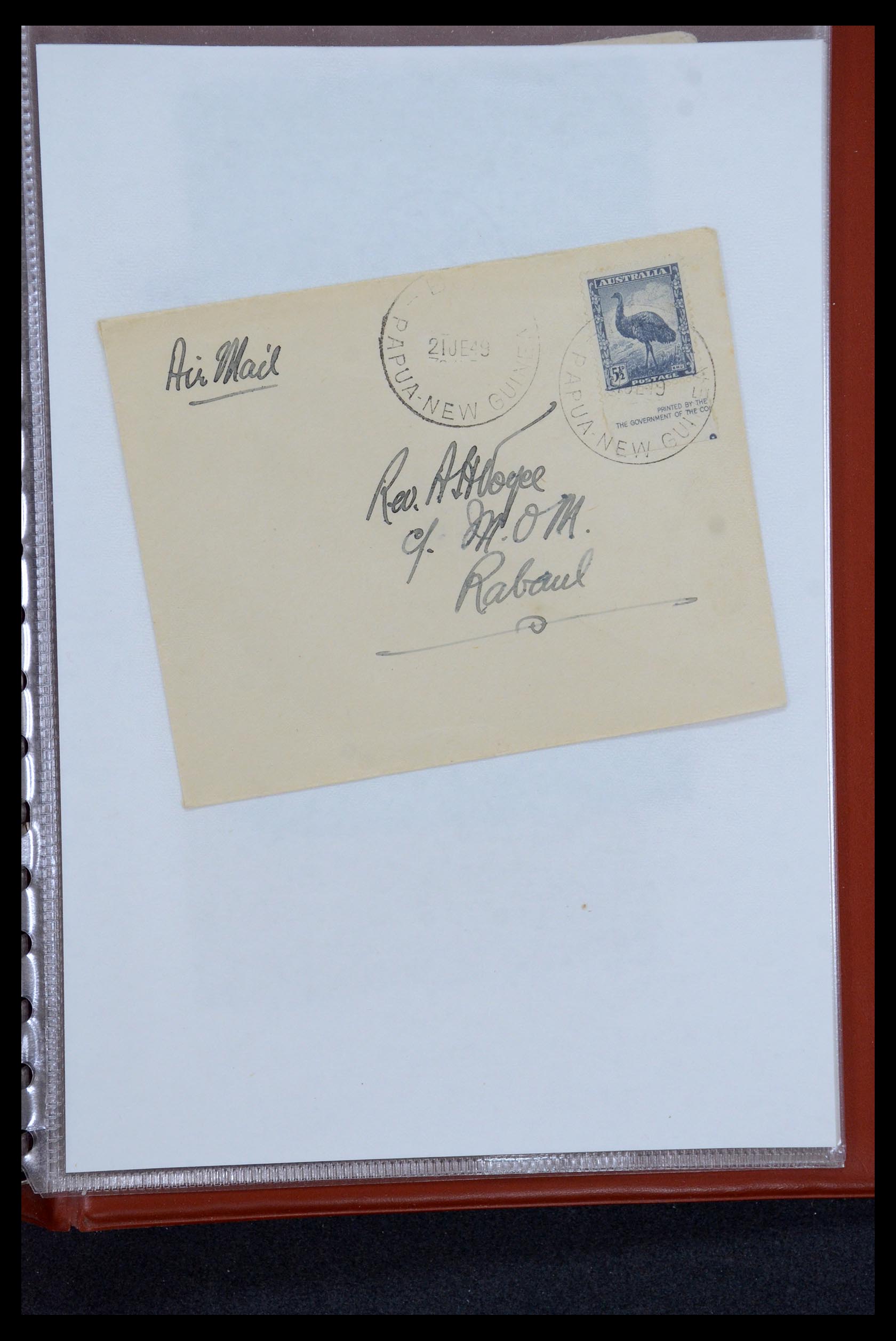 35787 037 - Postzegelverzameling 35787 Papua New Guinea  brieven 1945-1952.