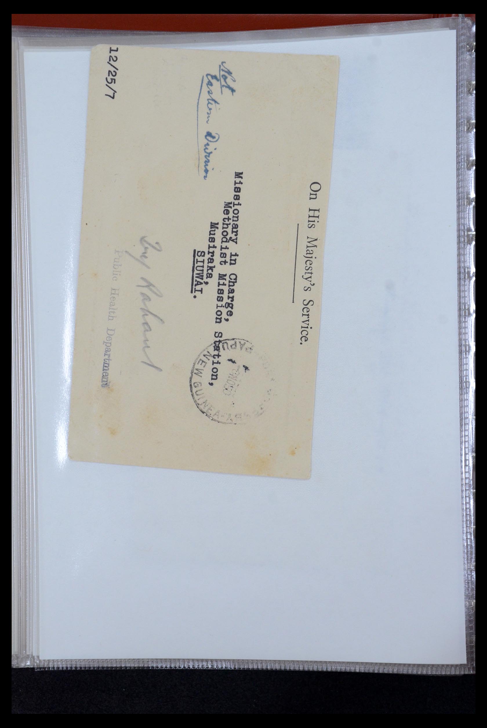 35787 041 - Postzegelverzameling 35787 Papua New Guinea  brieven 1945-1952.