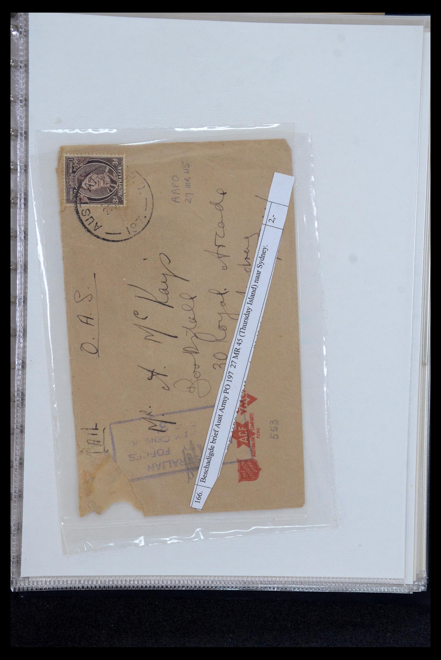 35787 044 - Postzegelverzameling 35787 Papua New Guinea  brieven 1945-1952.