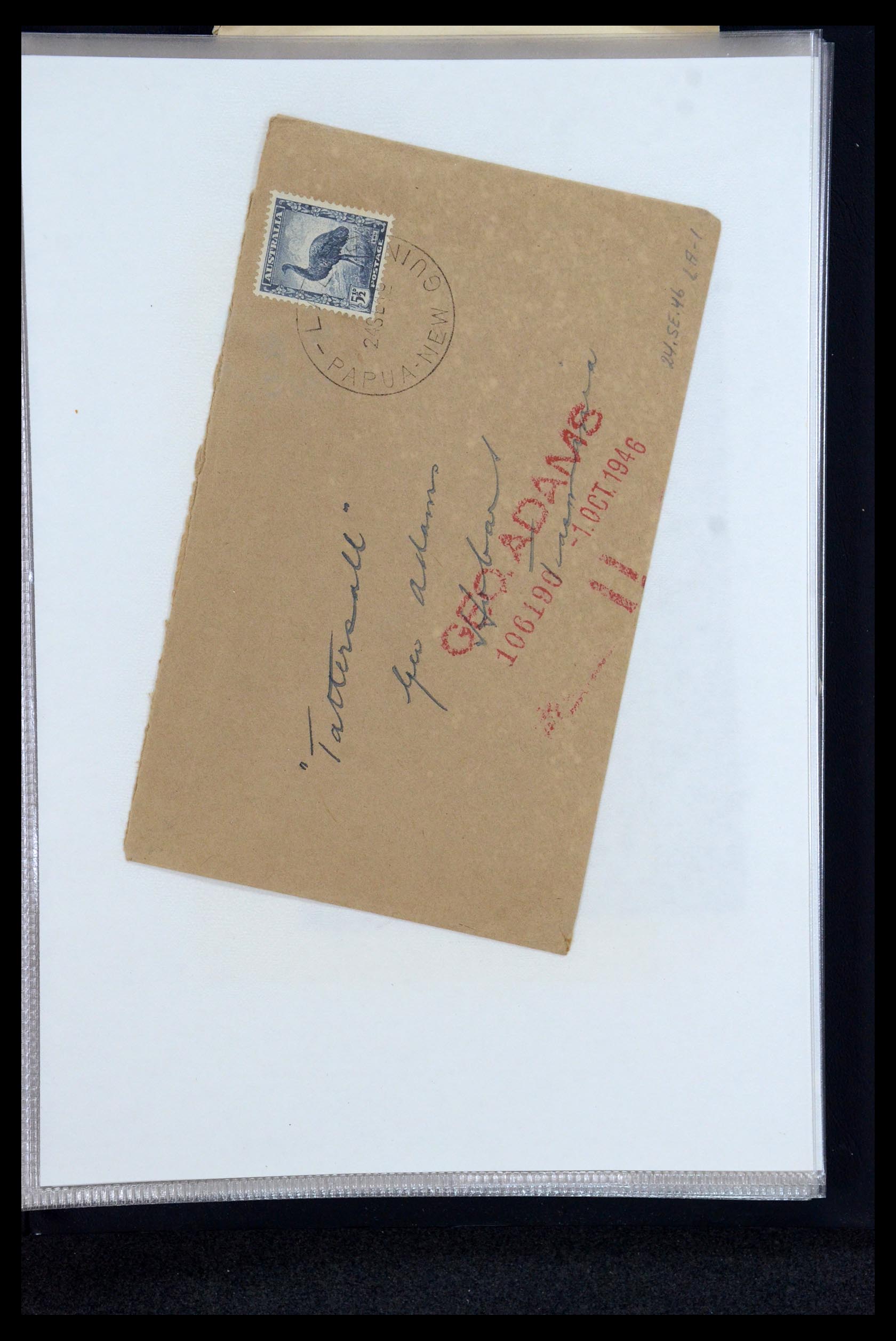 35787 057 - Postzegelverzameling 35787 Papua New Guinea  brieven 1945-1952.