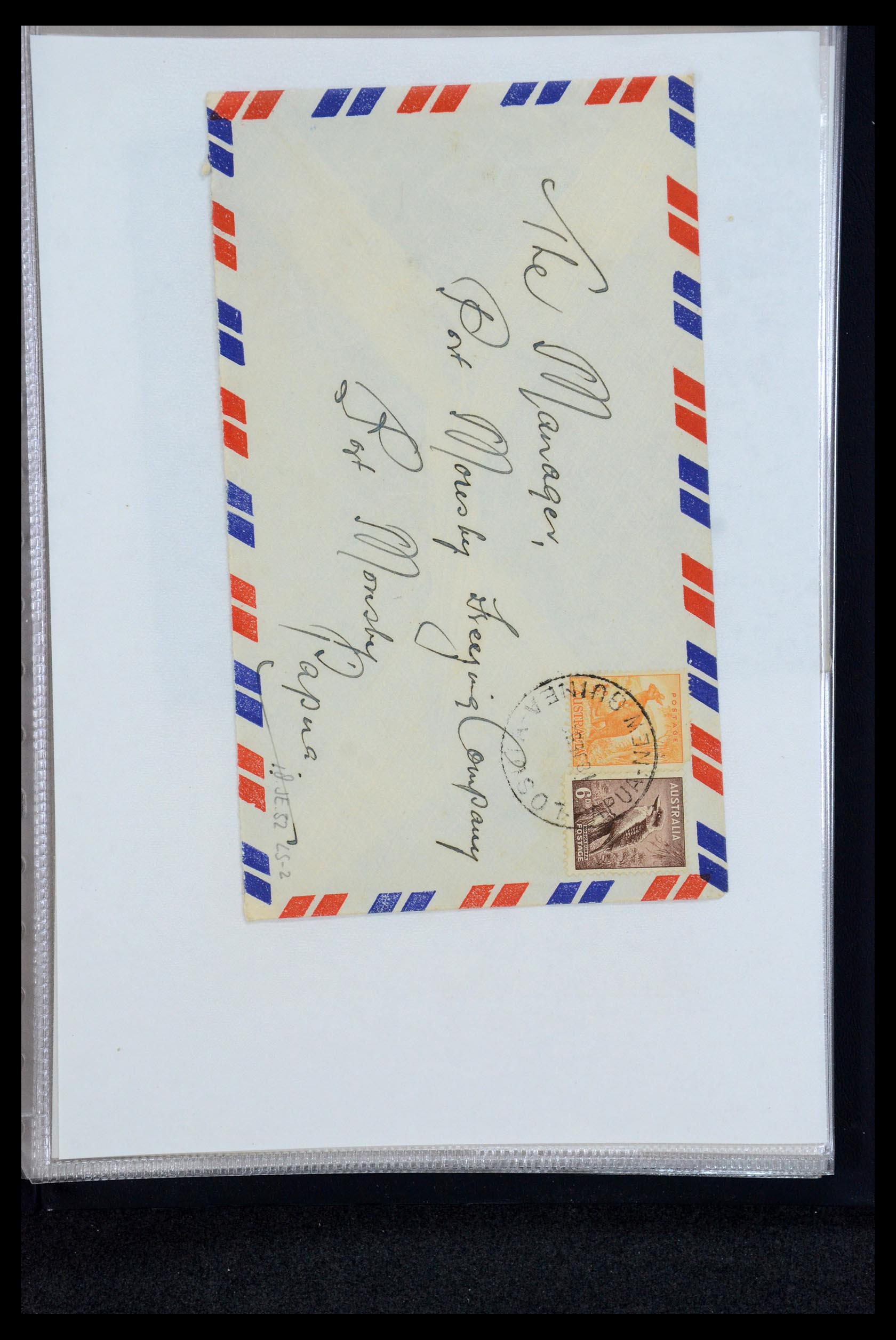 35787 061 - Postzegelverzameling 35787 Papua New Guinea  brieven 1945-1952.