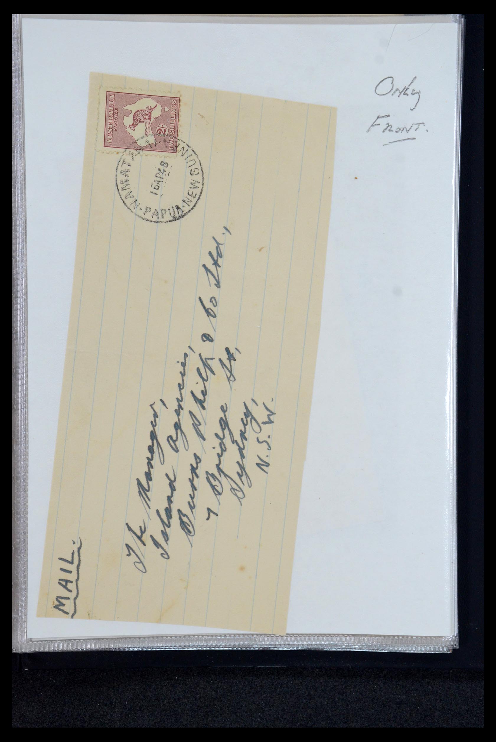 35787 064 - Postzegelverzameling 35787 Papua New Guinea  brieven 1945-1952.