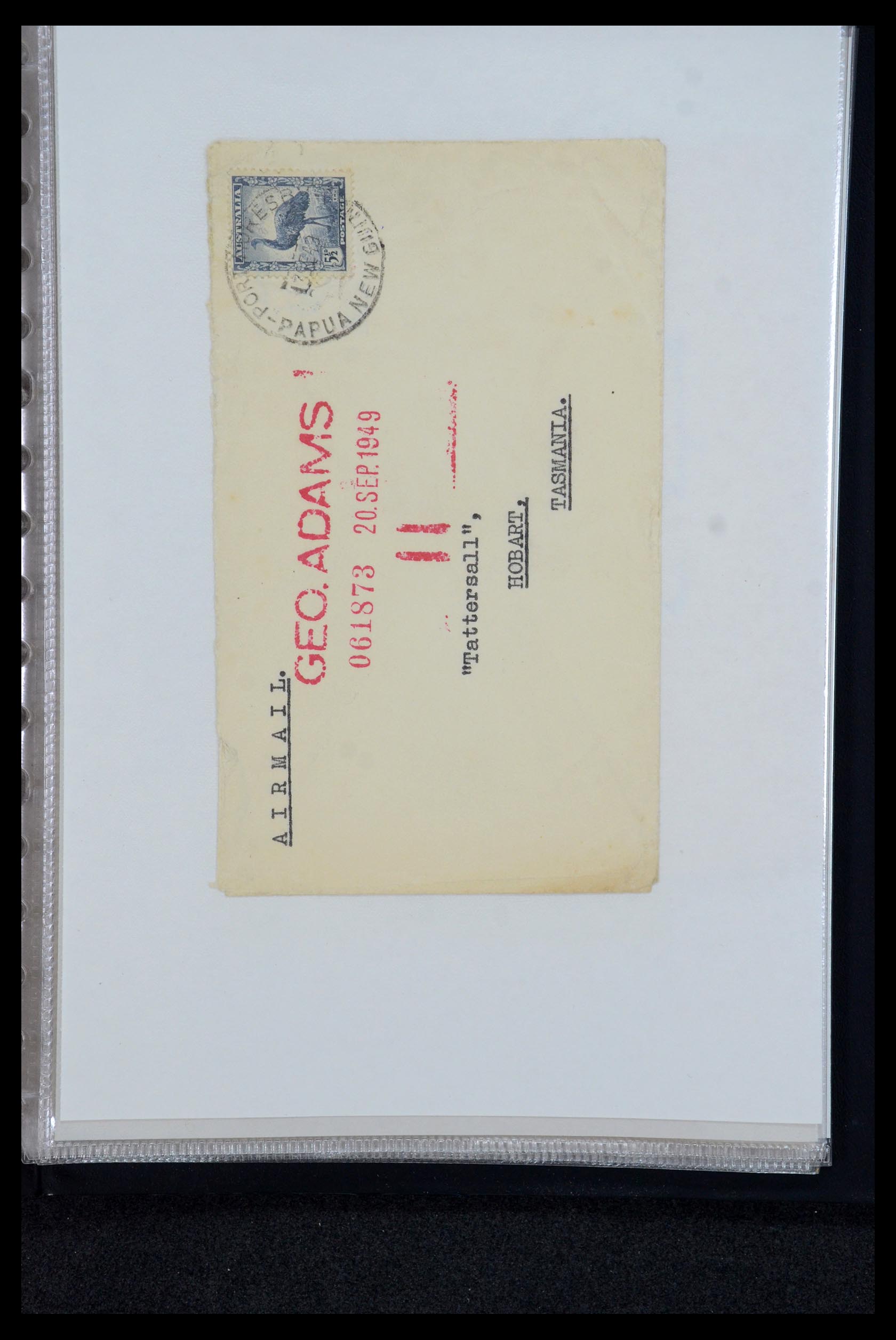 35787 068 - Postzegelverzameling 35787 Papua New Guinea  brieven 1945-1952.