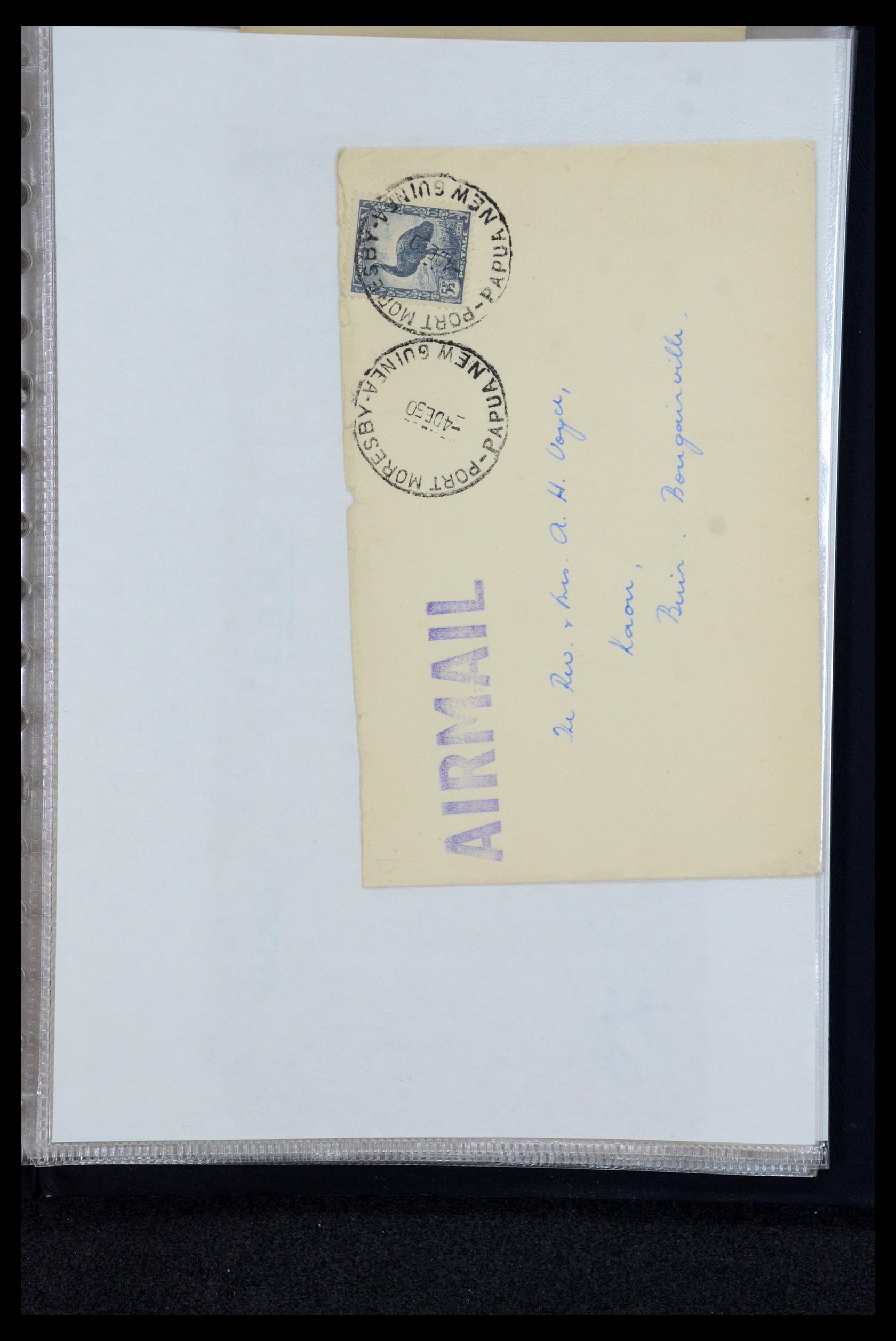 35787 069 - Postzegelverzameling 35787 Papua New Guinea  brieven 1945-1952.