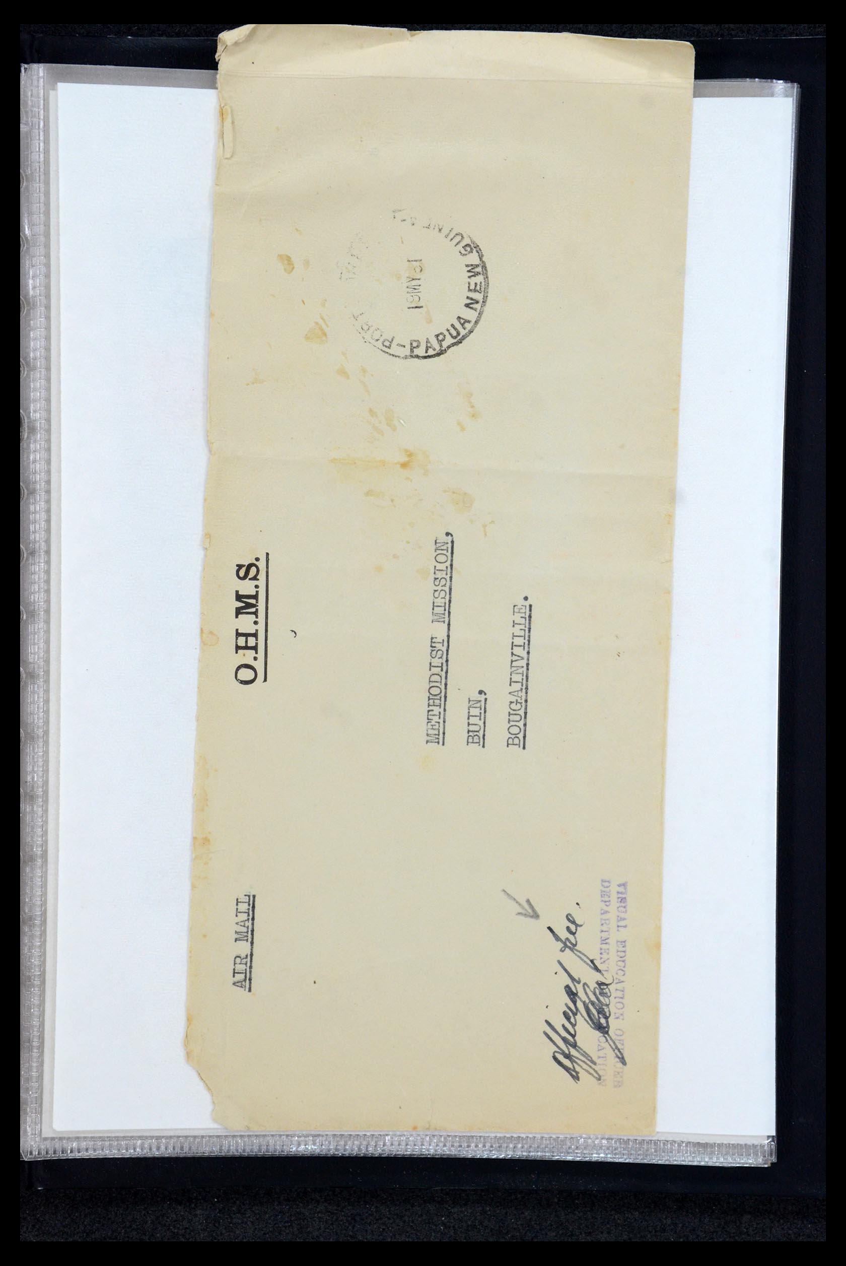 35787 070 - Postzegelverzameling 35787 Papua New Guinea  brieven 1945-1952.