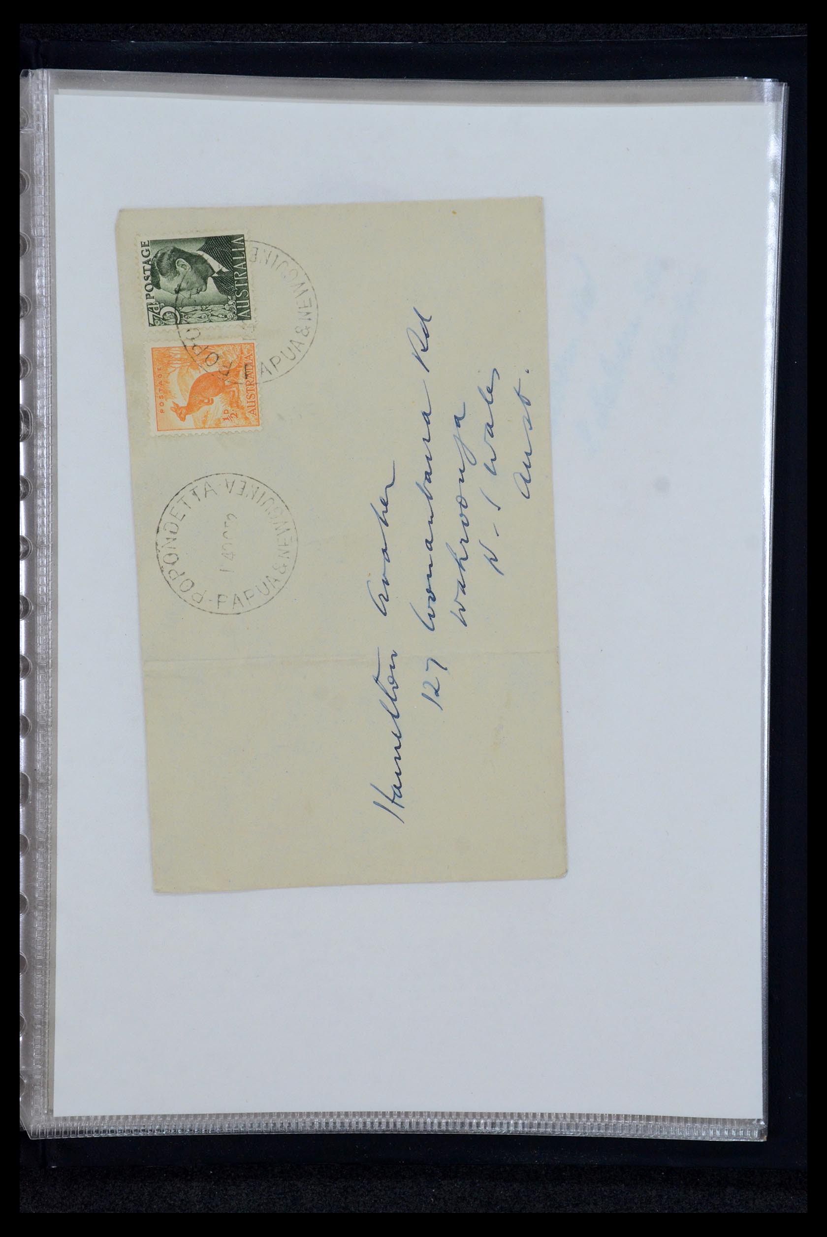 35787 071 - Postzegelverzameling 35787 Papua New Guinea  brieven 1945-1952.