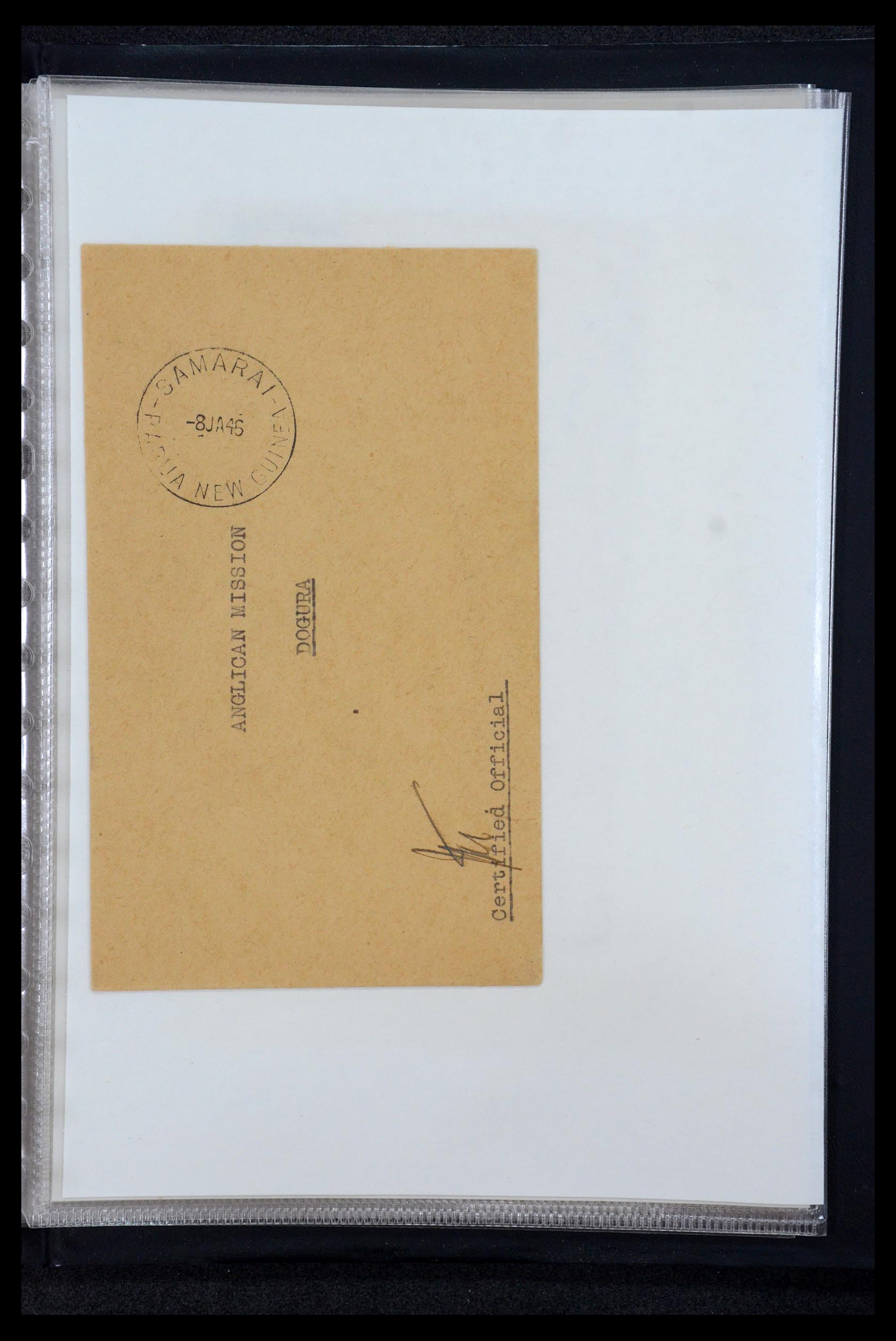 35787 074 - Postzegelverzameling 35787 Papua New Guinea  brieven 1945-1952.