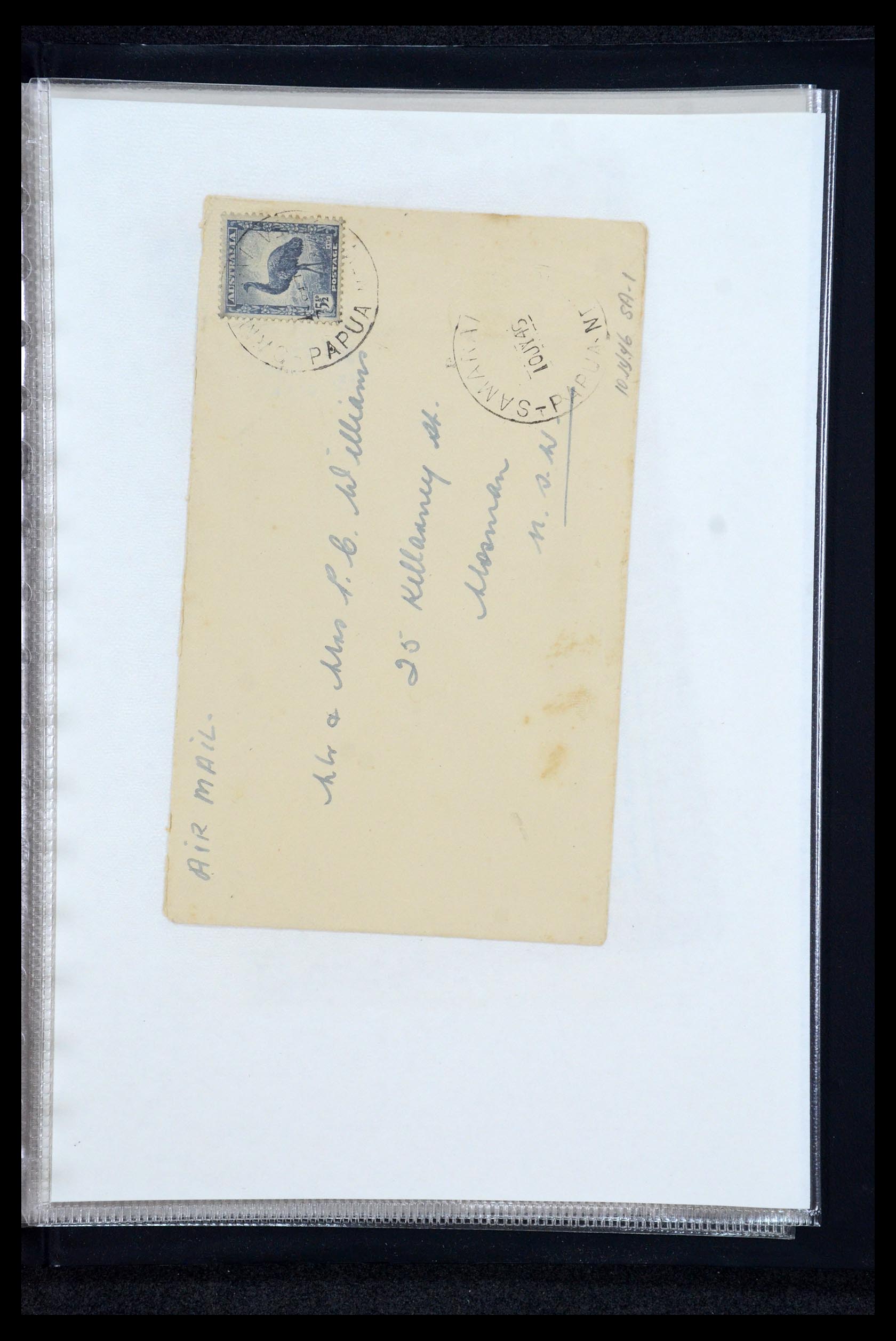 35787 075 - Postzegelverzameling 35787 Papua New Guinea  brieven 1945-1952.