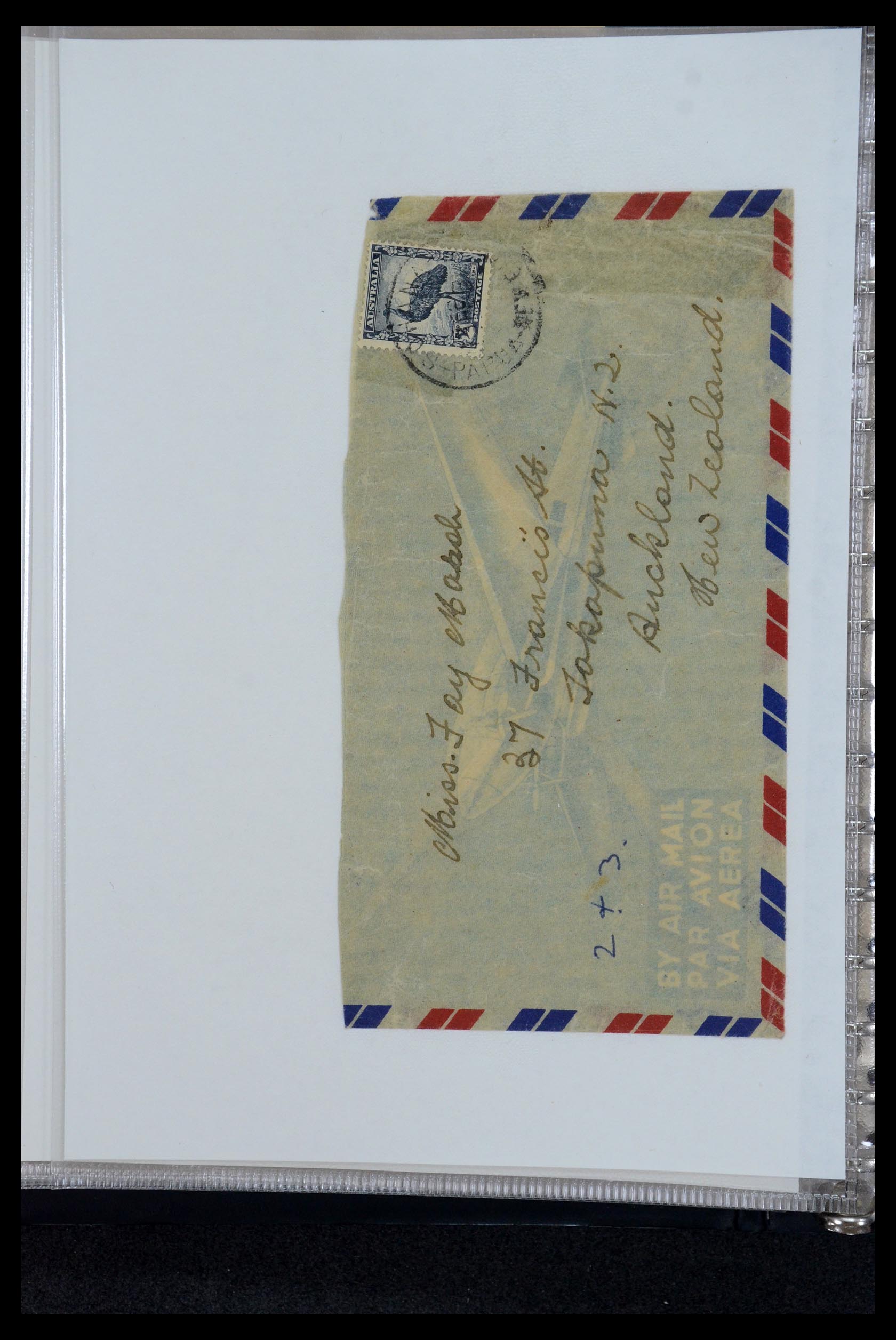 35787 077 - Postzegelverzameling 35787 Papua New Guinea  brieven 1945-1952.