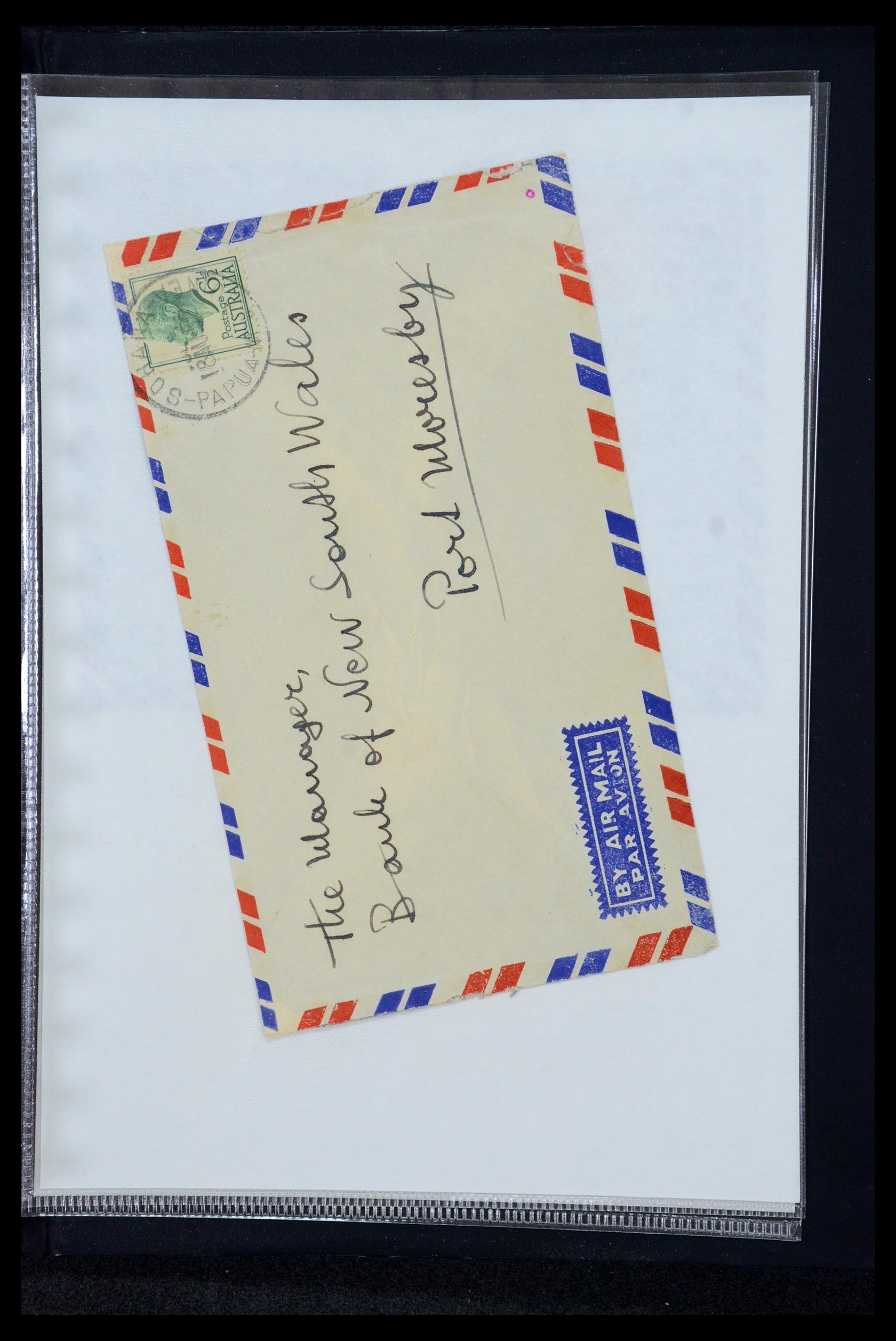 35787 079 - Postzegelverzameling 35787 Papua New Guinea  brieven 1945-1952.
