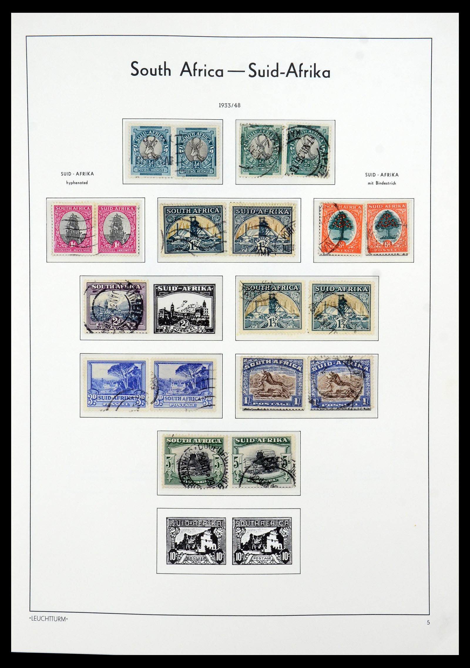 35789 038 - Postzegelverzameling 35789 Zuid Afrika en gebieden 1855-1999.
