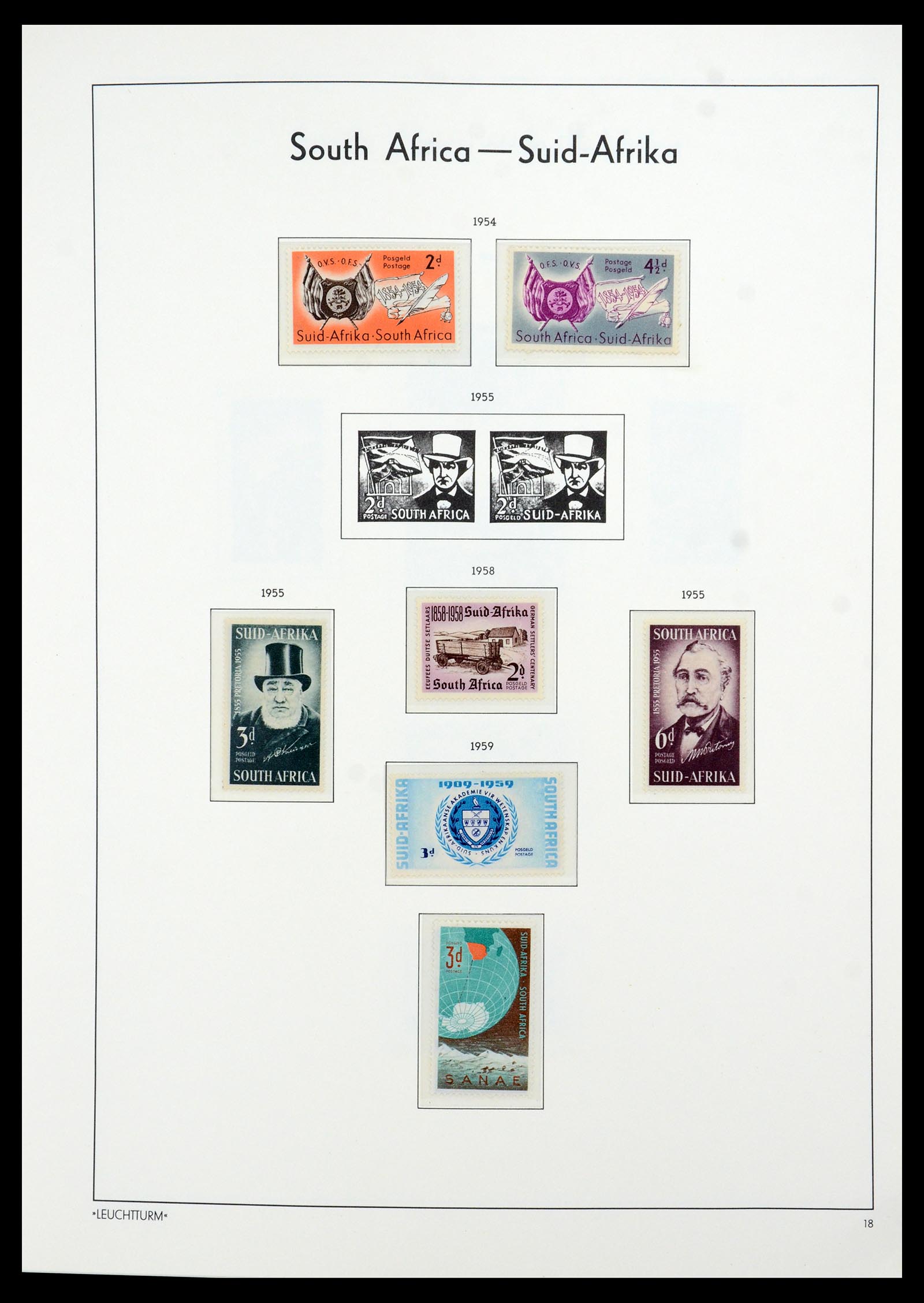 35789 053 - Postzegelverzameling 35789 Zuid Afrika en gebieden 1855-1999.