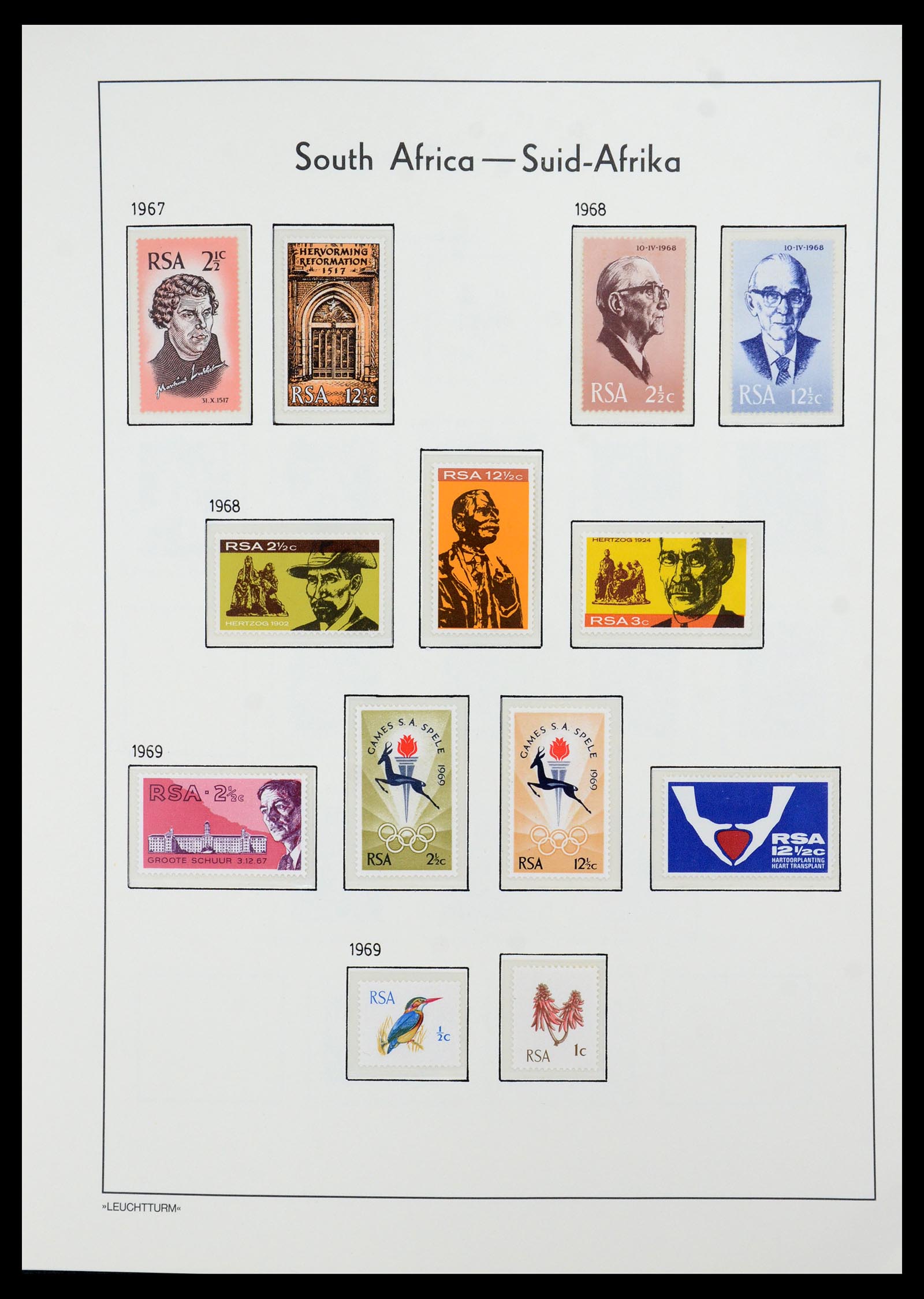 35789 062 - Postzegelverzameling 35789 Zuid Afrika en gebieden 1855-1999.