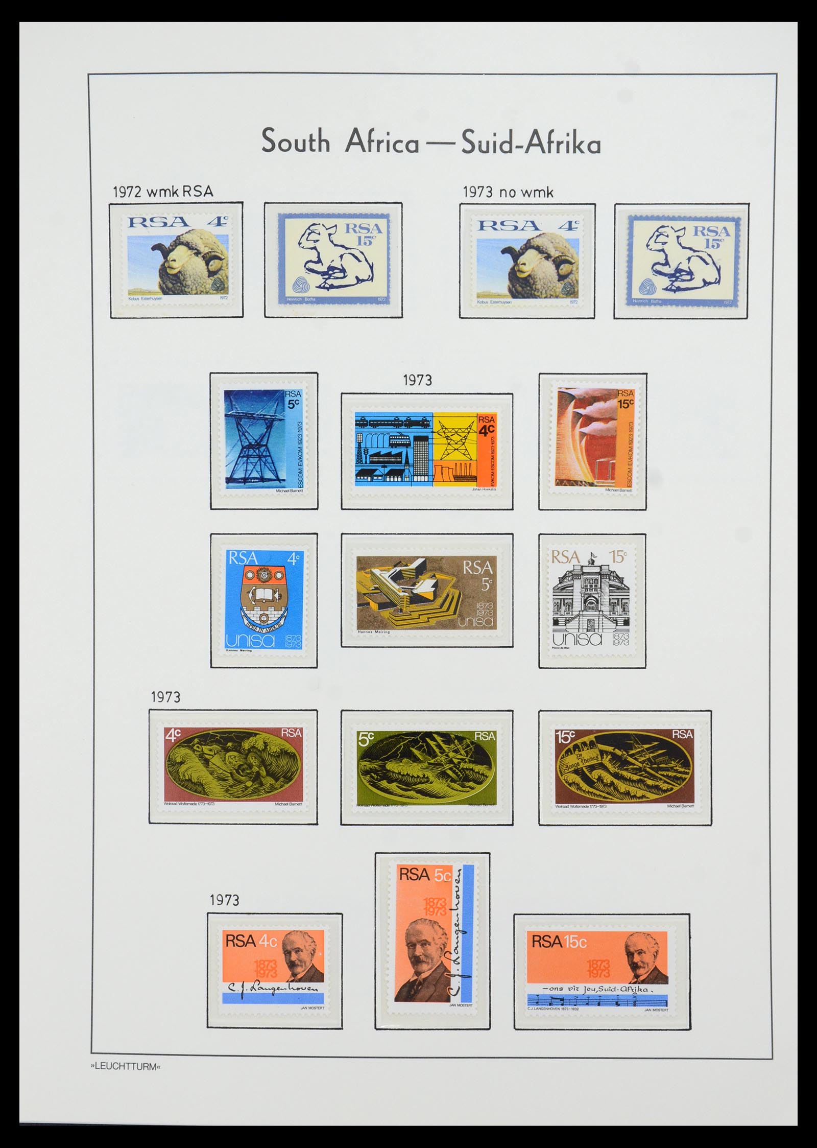 35789 066 - Postzegelverzameling 35789 Zuid Afrika en gebieden 1855-1999.