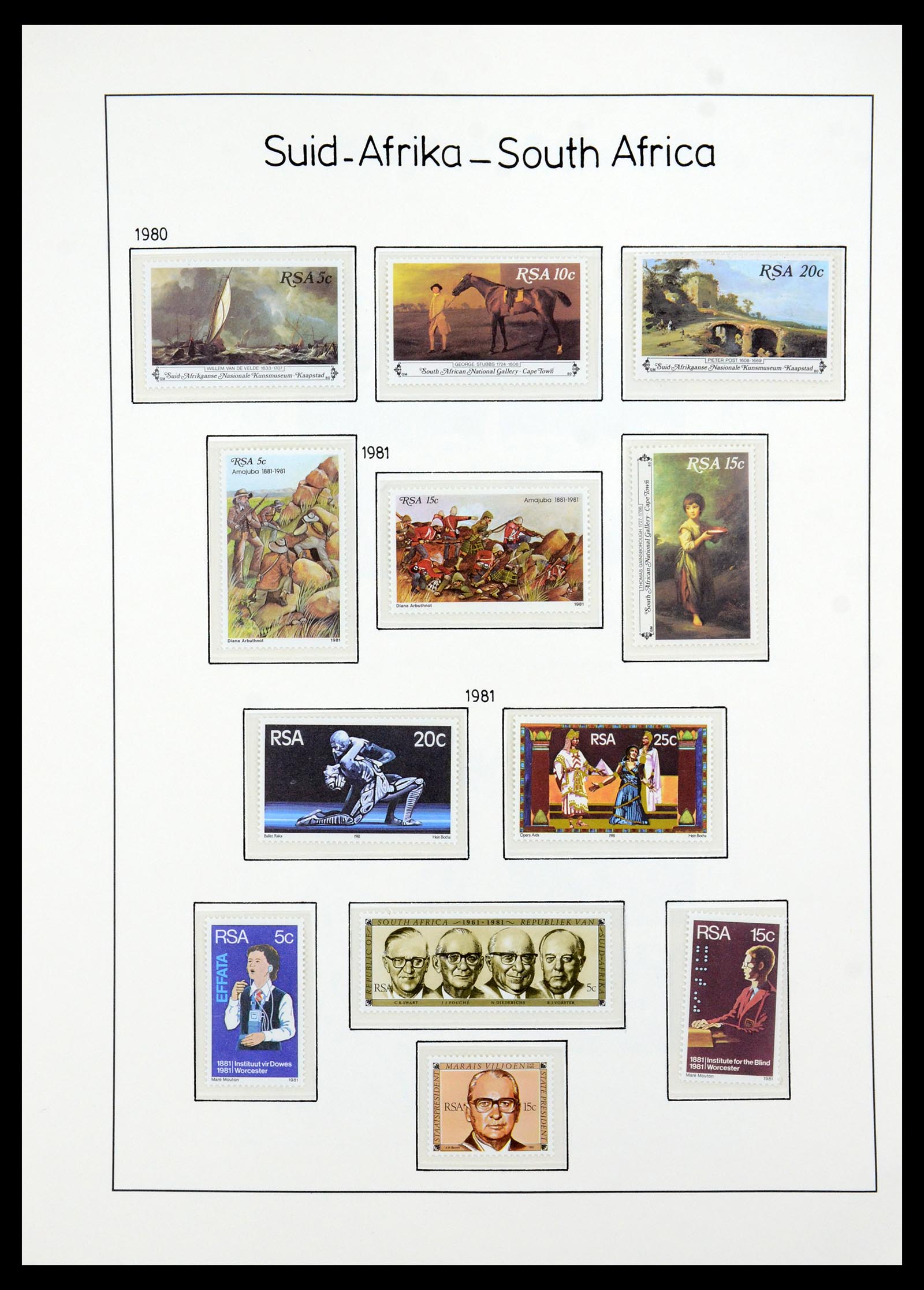 35789 080 - Postzegelverzameling 35789 Zuid Afrika en gebieden 1855-1999.