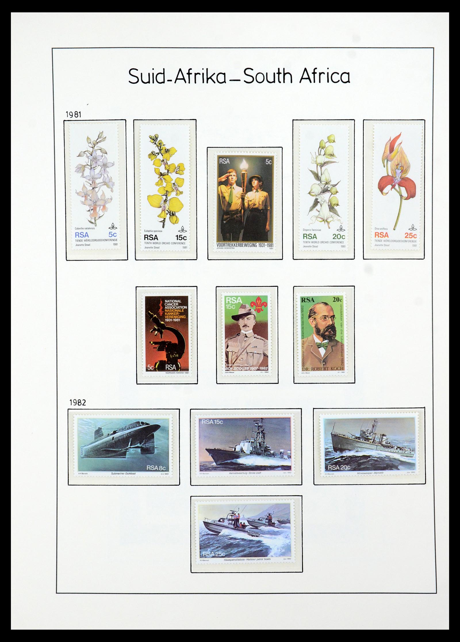 35789 082 - Postzegelverzameling 35789 Zuid Afrika en gebieden 1855-1999.